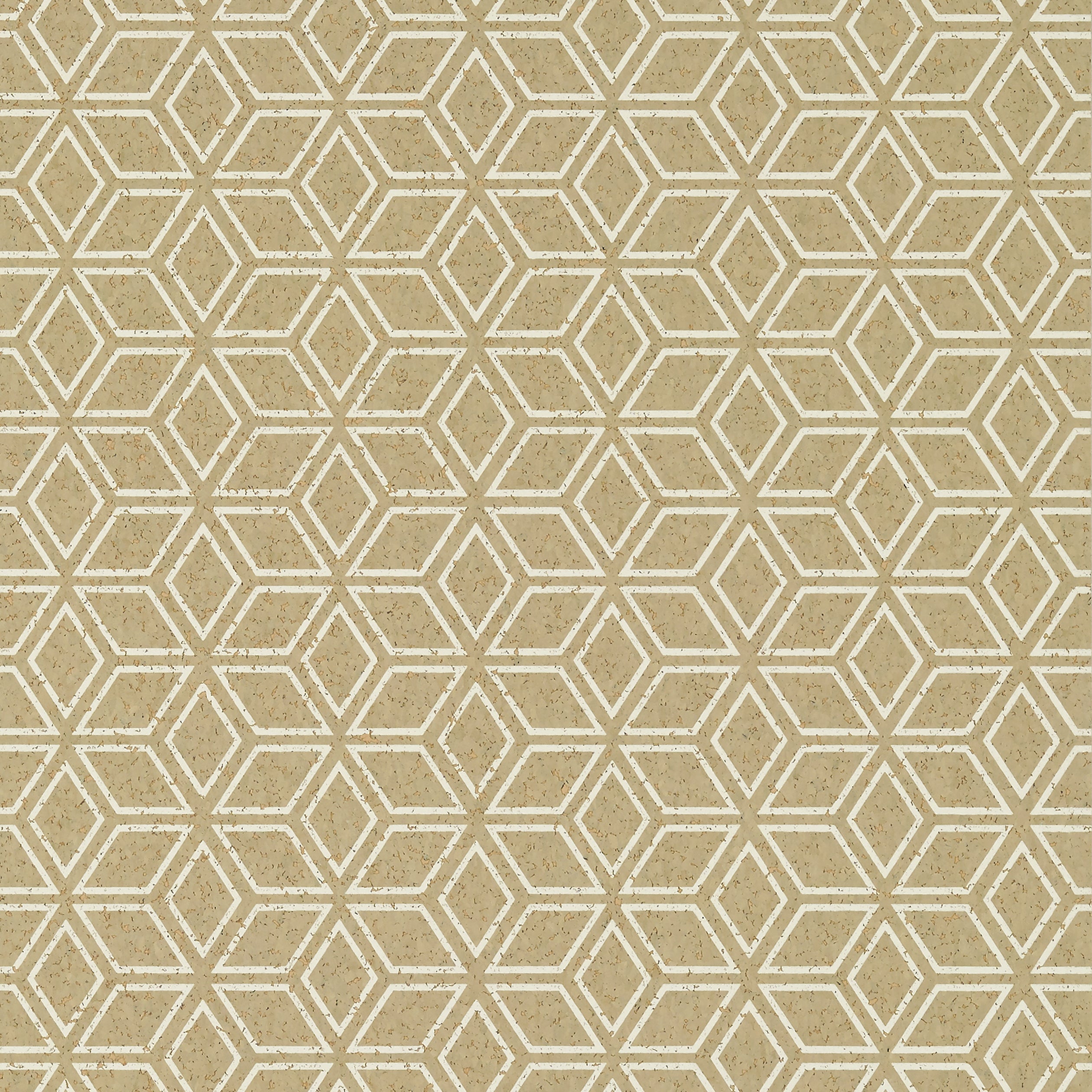 Legrelle Cork wallpaper in beige color - pattern number AT79168 - by Anna French in the Small Scale collection