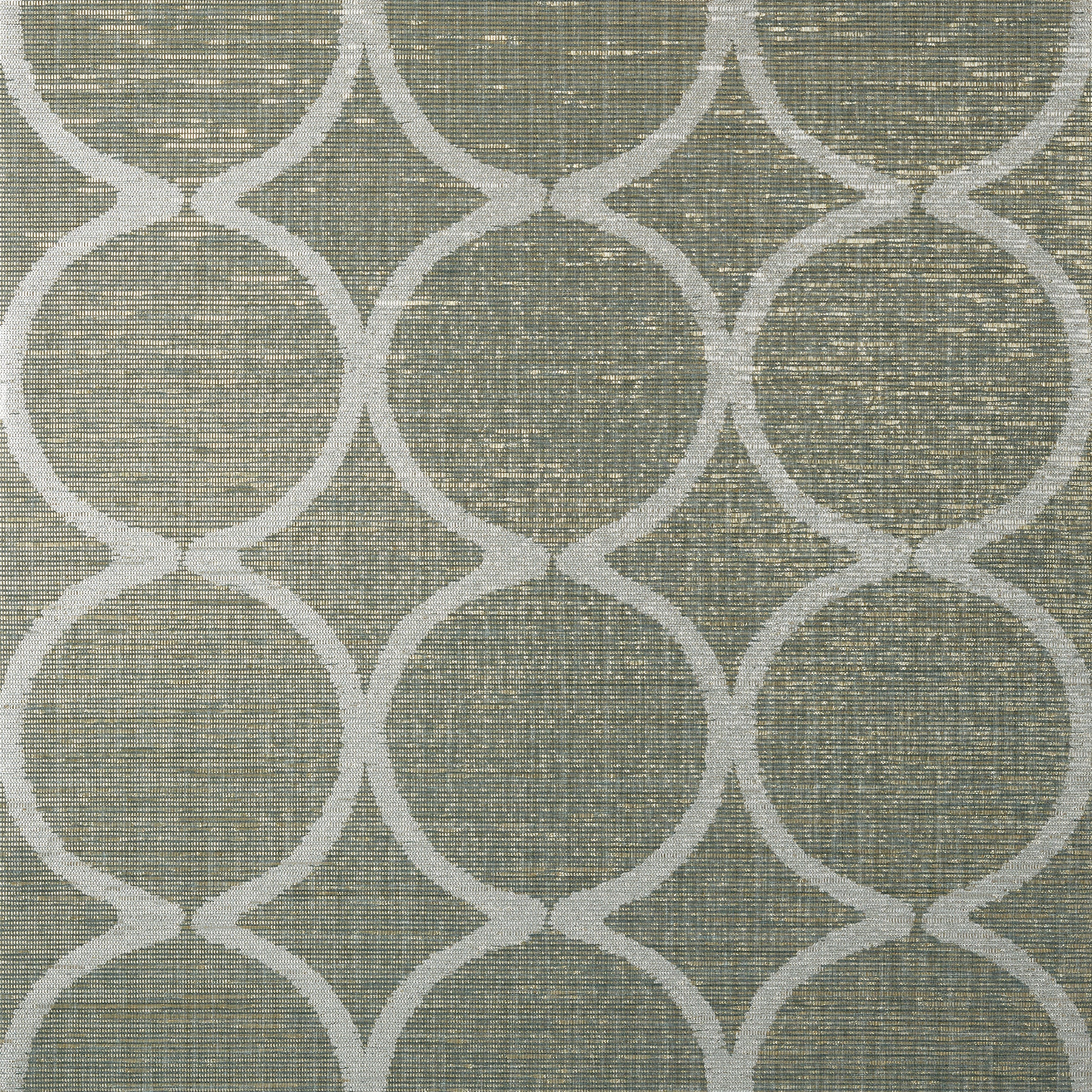 Watercourse fabric in metallic silver on aqua color - pattern number AT7948 - by Anna French in the Watermark collection