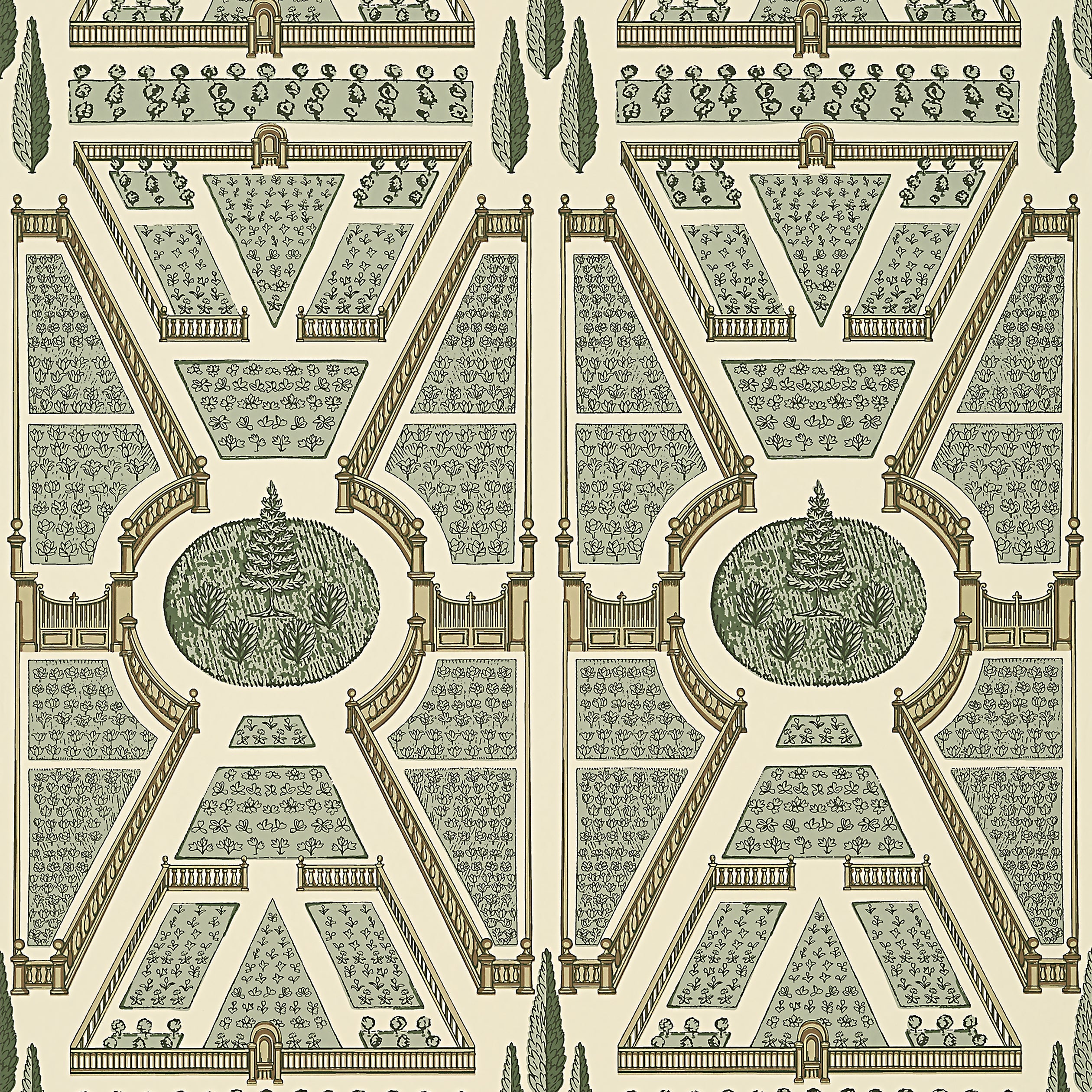 Aerial Garden fabric in sage color - pattern number AT9597 - by Anna French in the Savoy collection