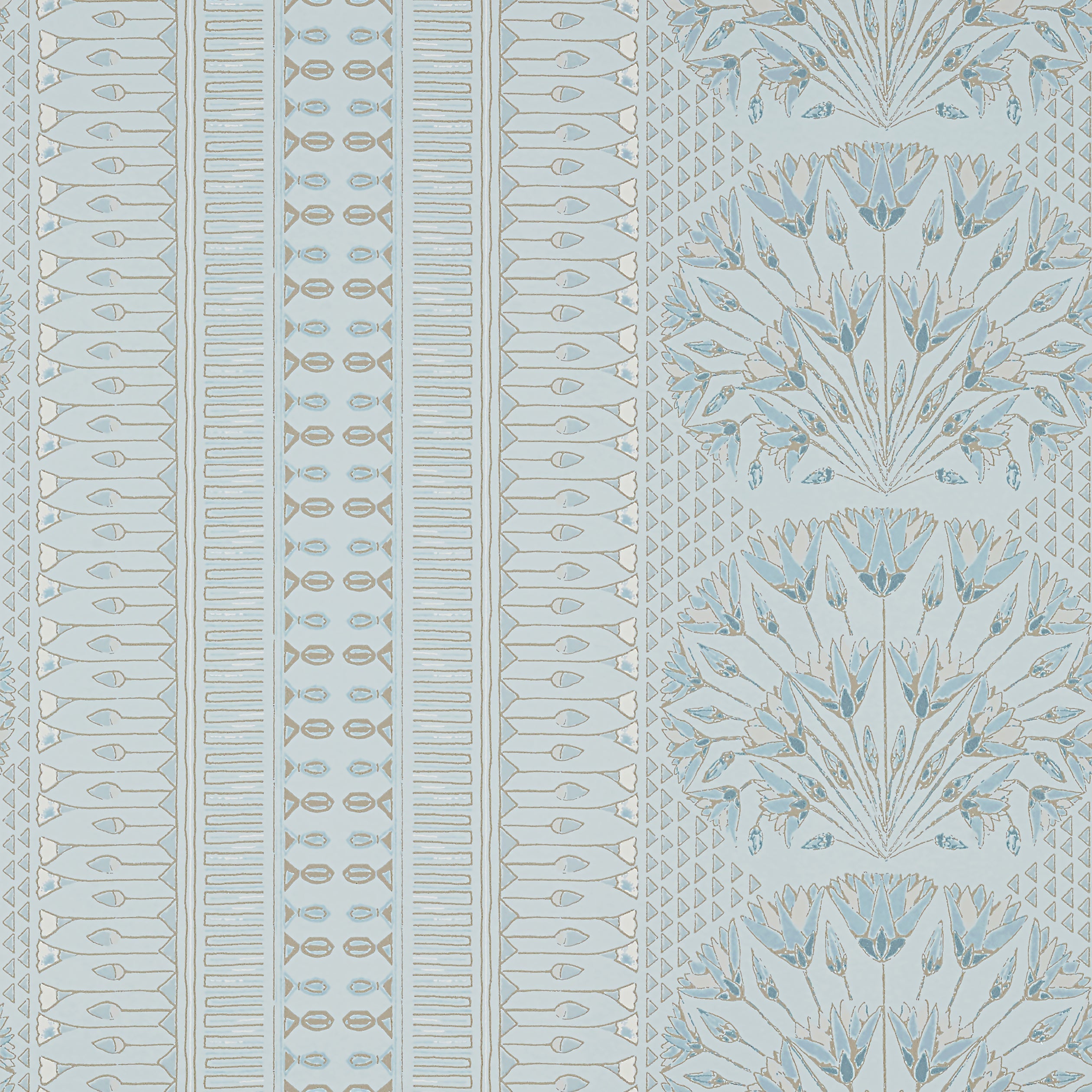 Cairo fabric in spa blue color - pattern number AT9627 - by Anna French in the Savoy collection