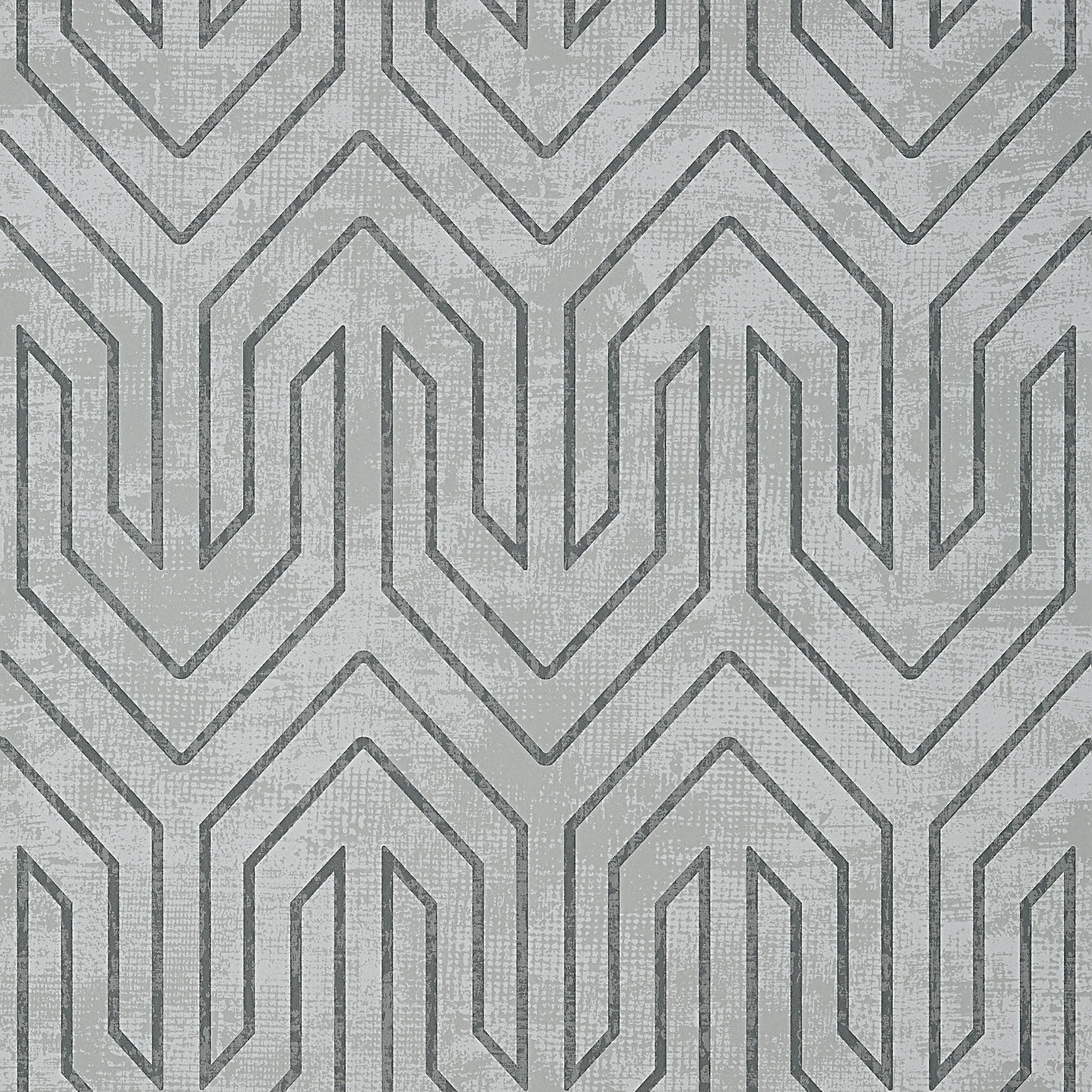 Colburn Chevron fabric in charcoal color - pattern number AT9670 - by Anna French in the Savoy collection