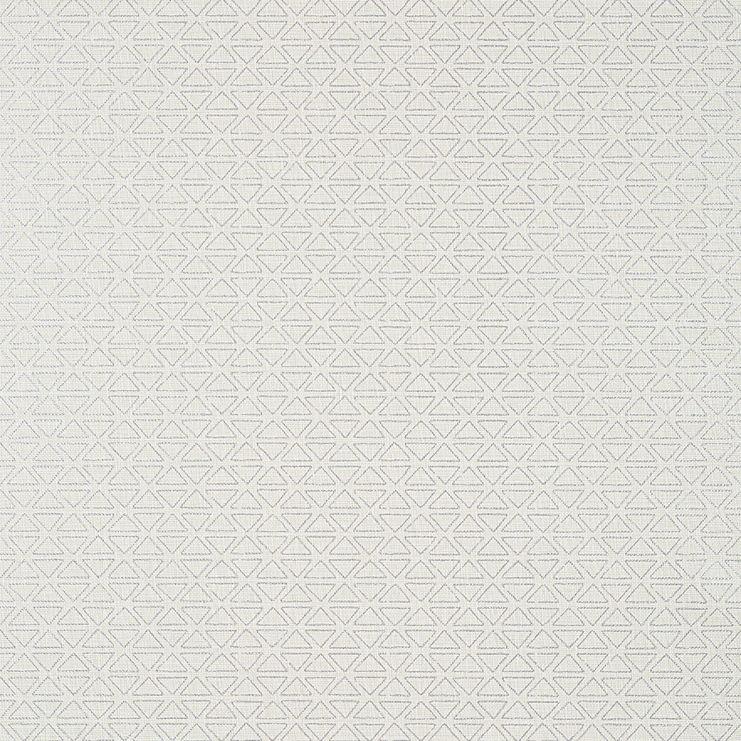 Pyramid wallpaper in metallic silver on flax color - pattern number AT9692 - by Anna French in the Savoy collection