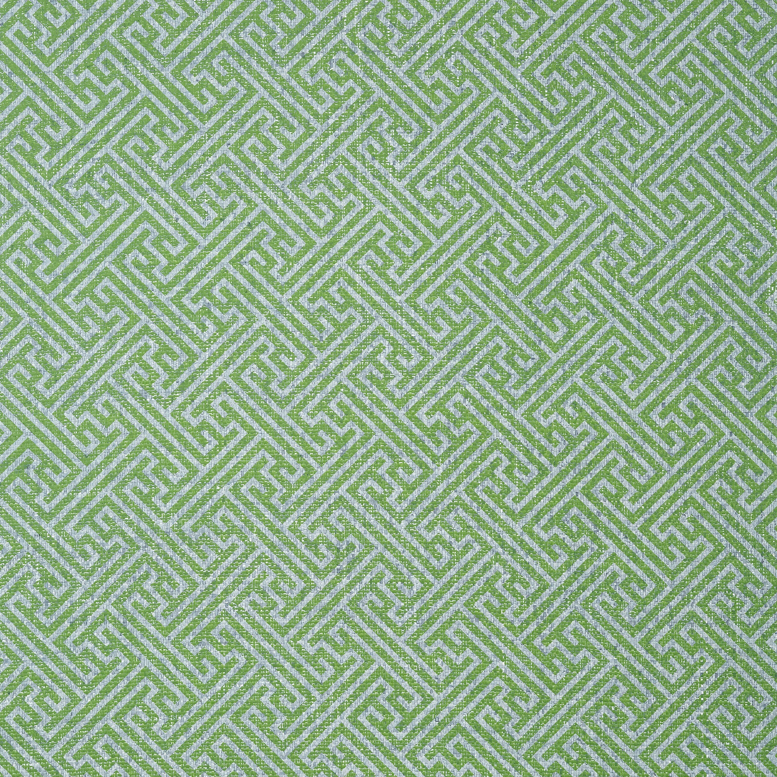 Charlotte Raffia fabric in green and blue color - pattern number AT9843 - by Anna French in the Nara collection