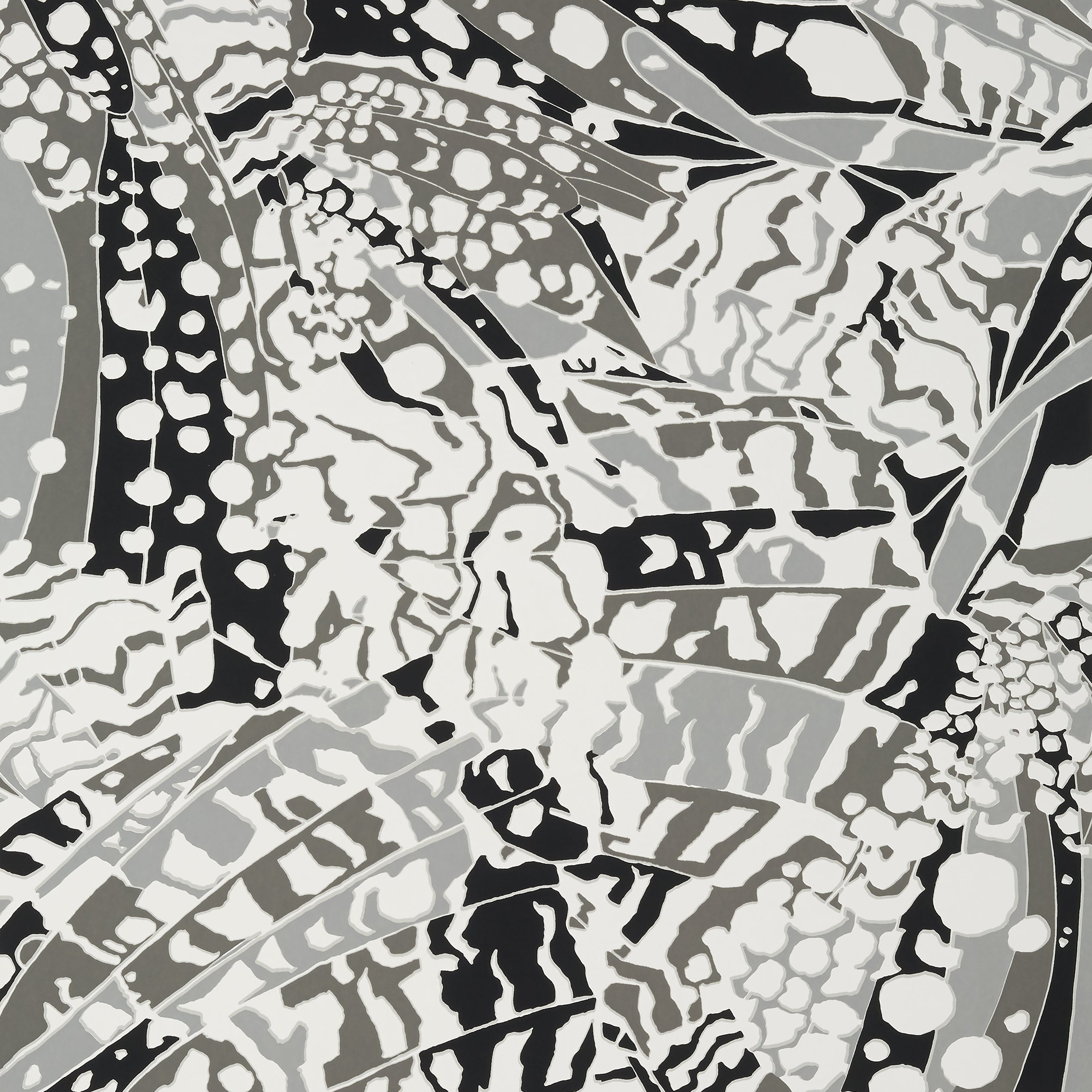 Puccini wallpaper in black color - pattern number AT9857 - by Anna French in the Nara collection
