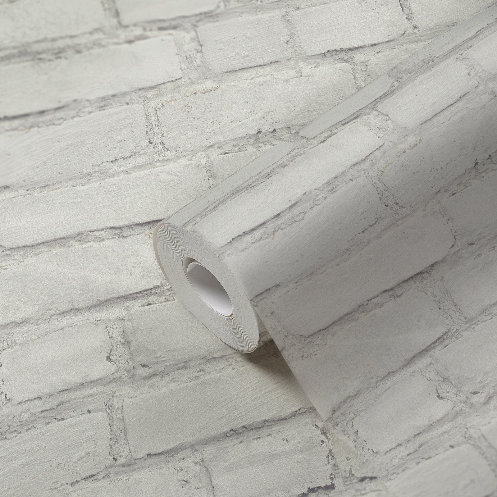 Coastal Brick Effect Motif wallpaper in white color - pattern number BB51101 - by Galerie in the The Bricks And More collection