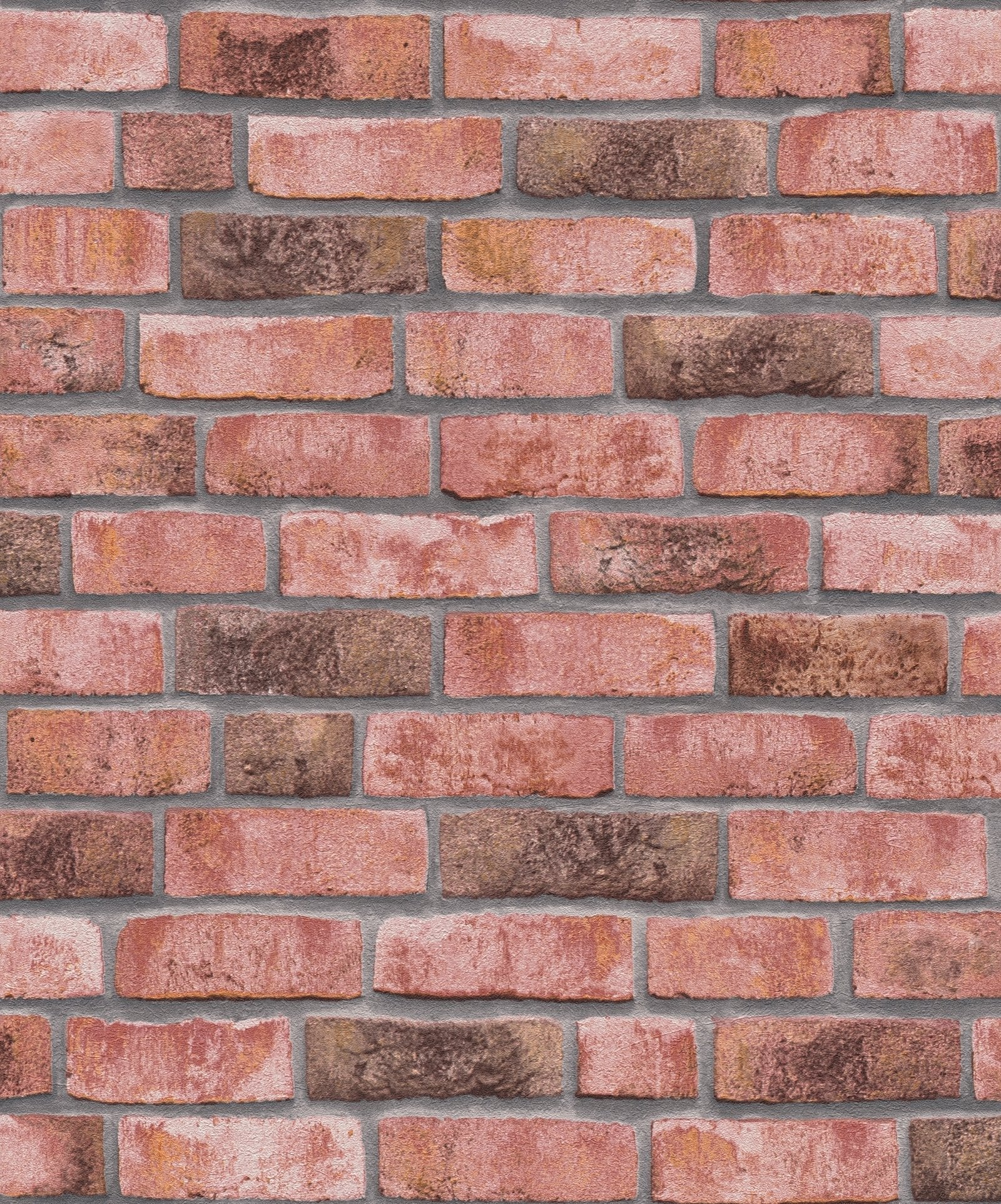 Weathered Walls Motif wallpaper in red color - pattern number BB51108 - by Galerie in the The Bricks And More collection