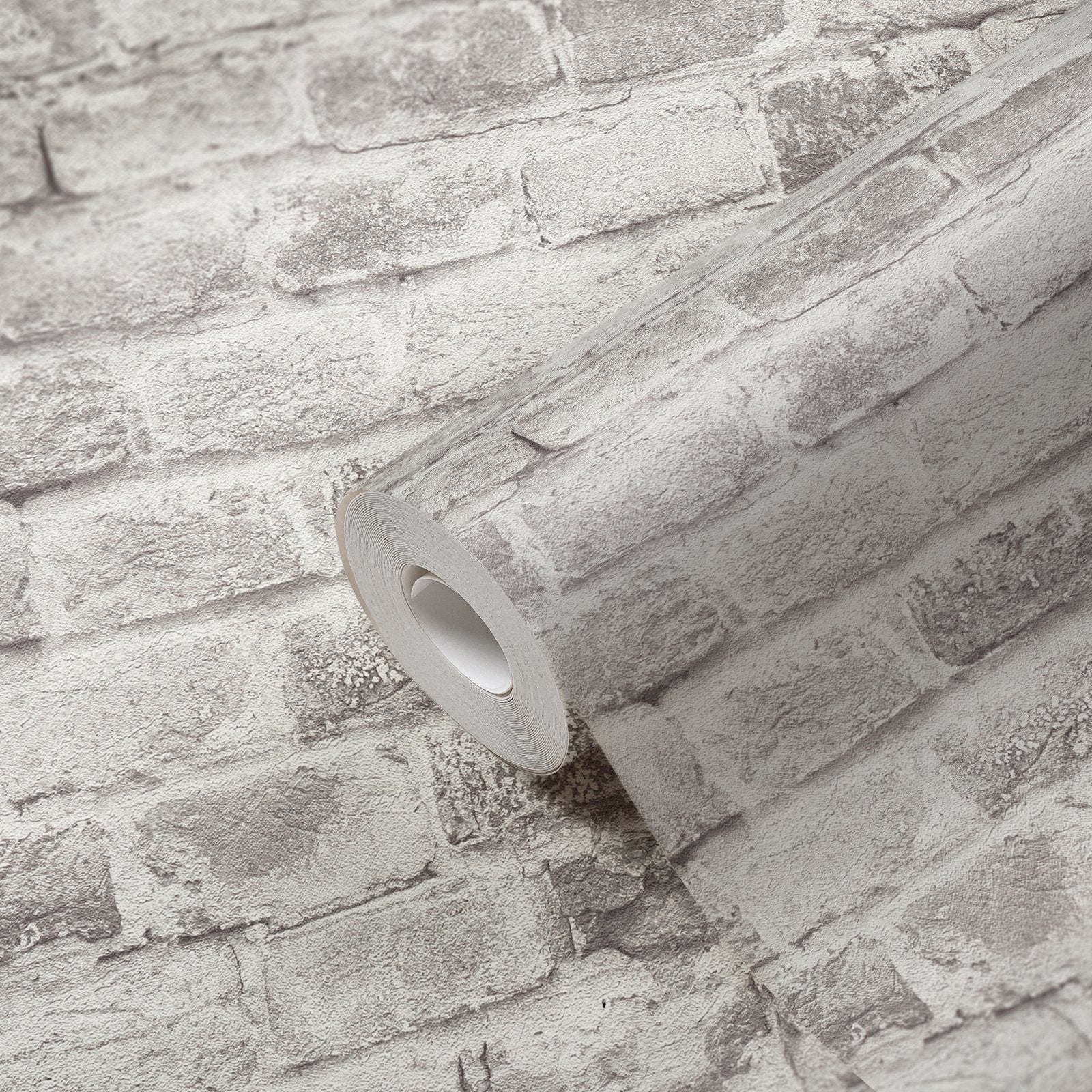 Brickshire Residents Motif wallpaper in silver grey color - pattern number BB51118 - by Galerie in the The Bricks And More collection