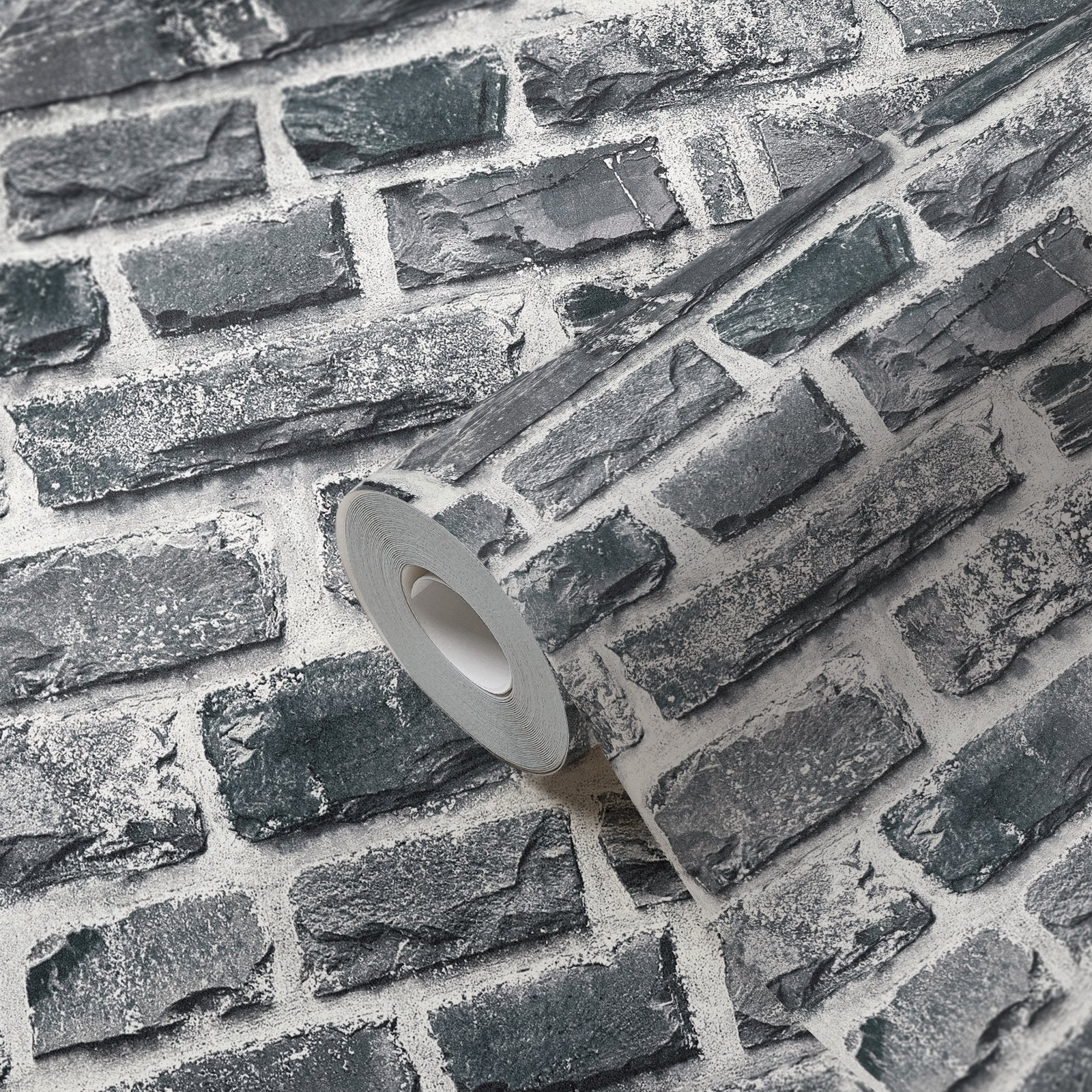 Stone Symphony Motif wallpaper in silver grey color - pattern number BB51123 - by Galerie in the The Bricks And More collection