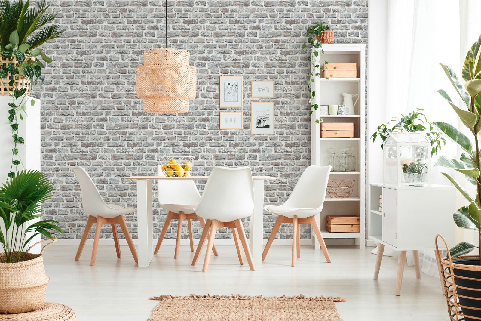 Stone Symphony Motif wallpaper in silver grey color - pattern number BB51124 - by Galerie in the The Bricks And More collection