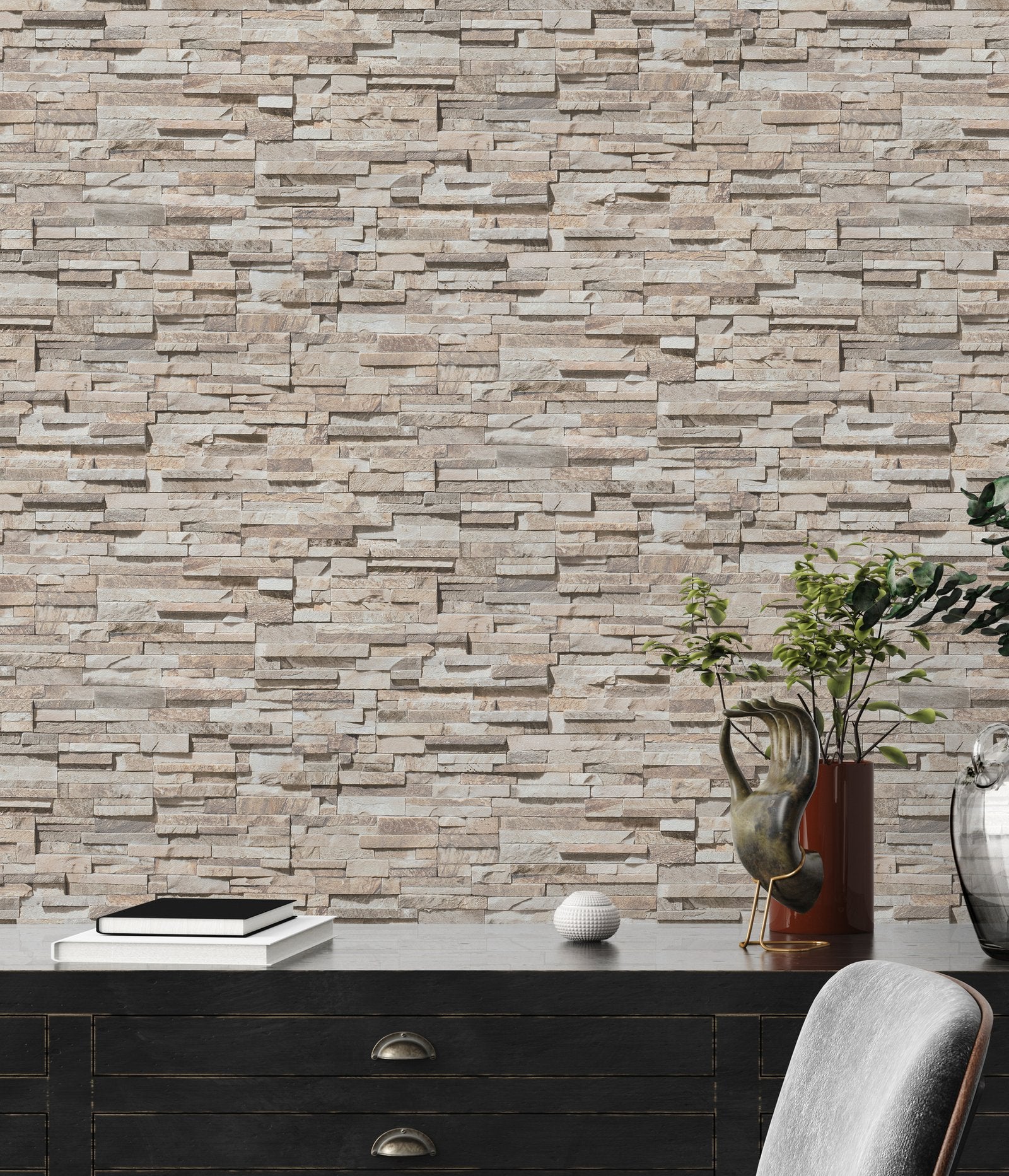 Graceful Granite Motif wallpaper in beige color - pattern number BB51151 - by Galerie in the The Bricks And More collection
