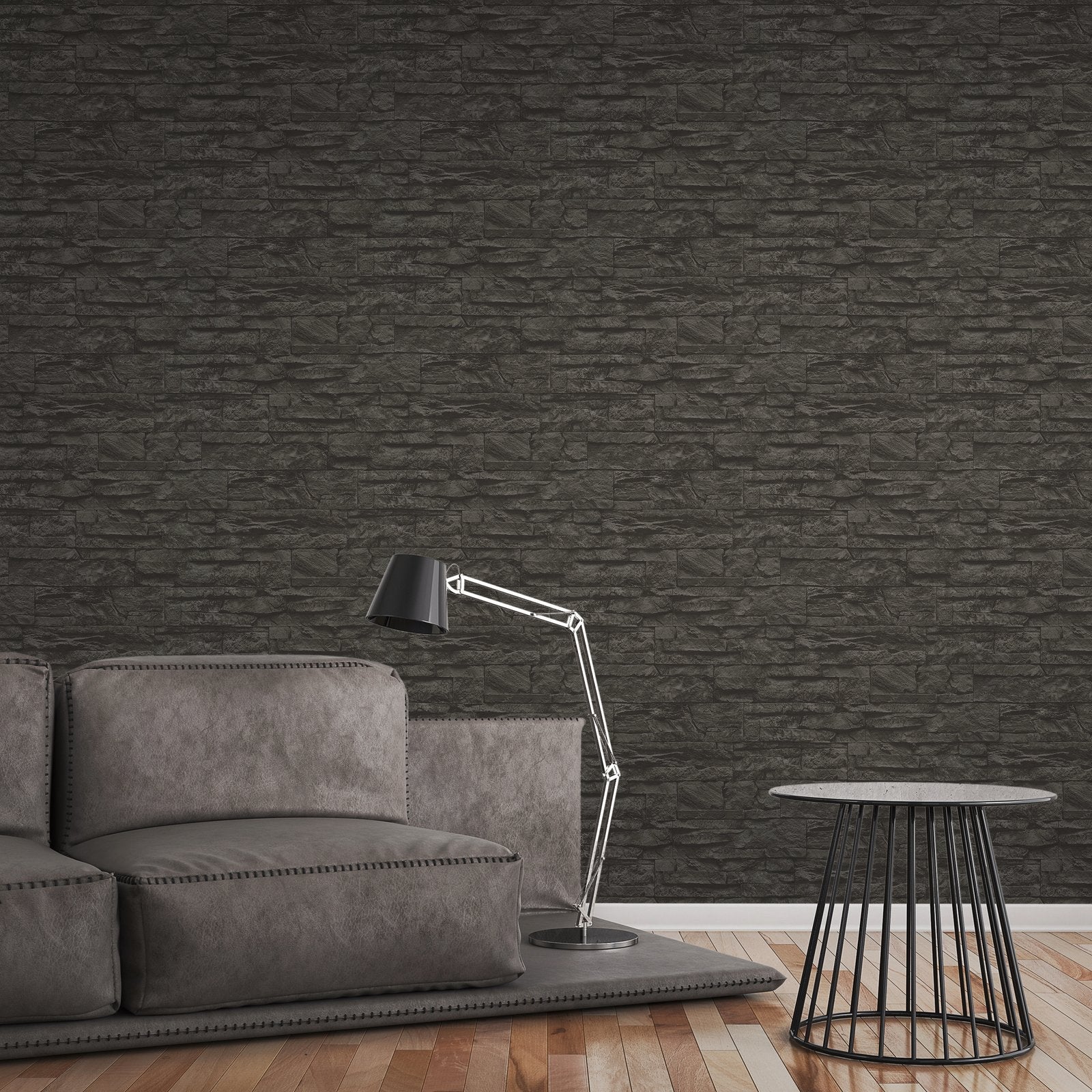 Graceful Granite Motif wallpaper in silver grey color - pattern number BB51153 - by Galerie in the The Bricks And More collection