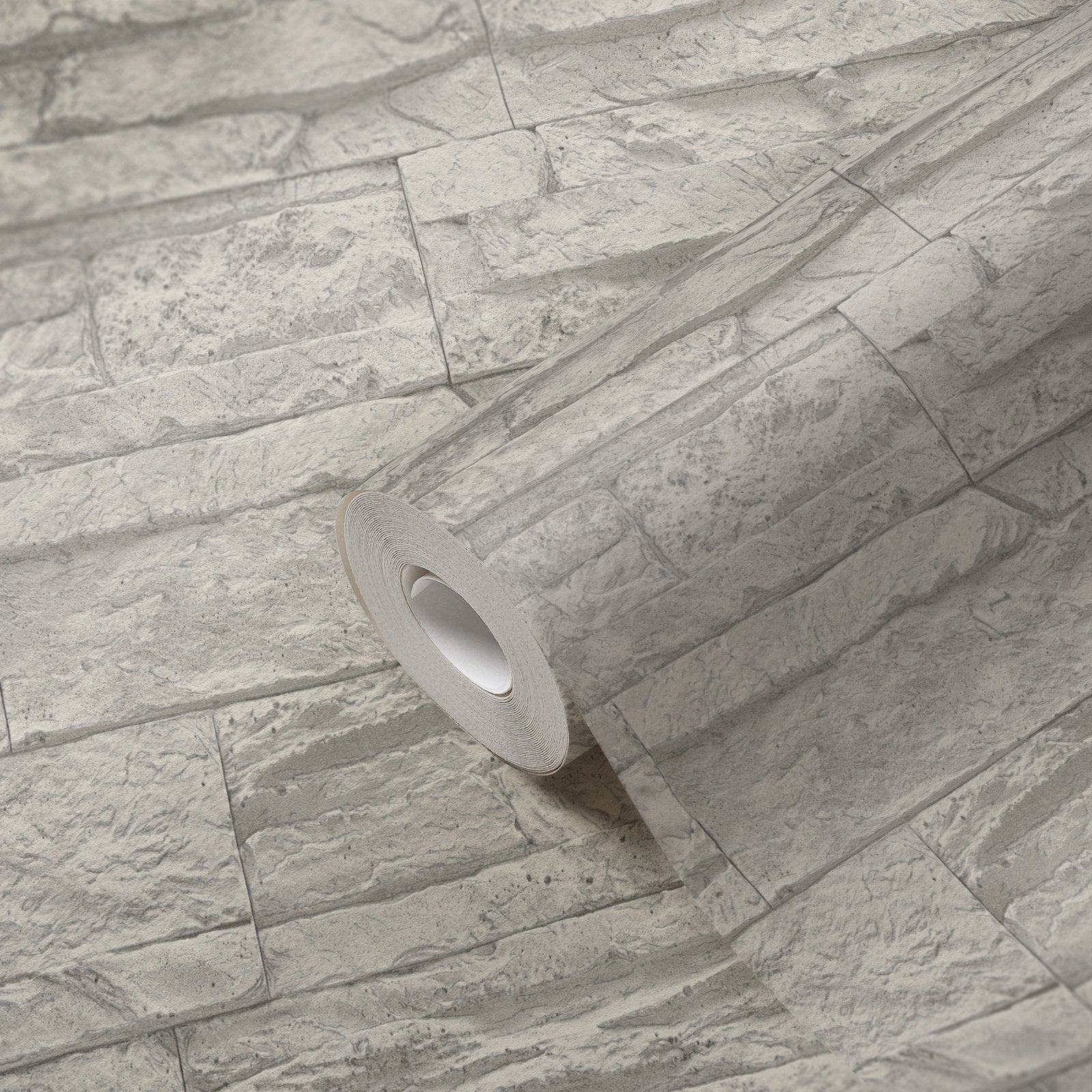 Graceful Granite Motif wallpaper in silver grey color - pattern number BB51154 - by Galerie in the The Bricks And More collection