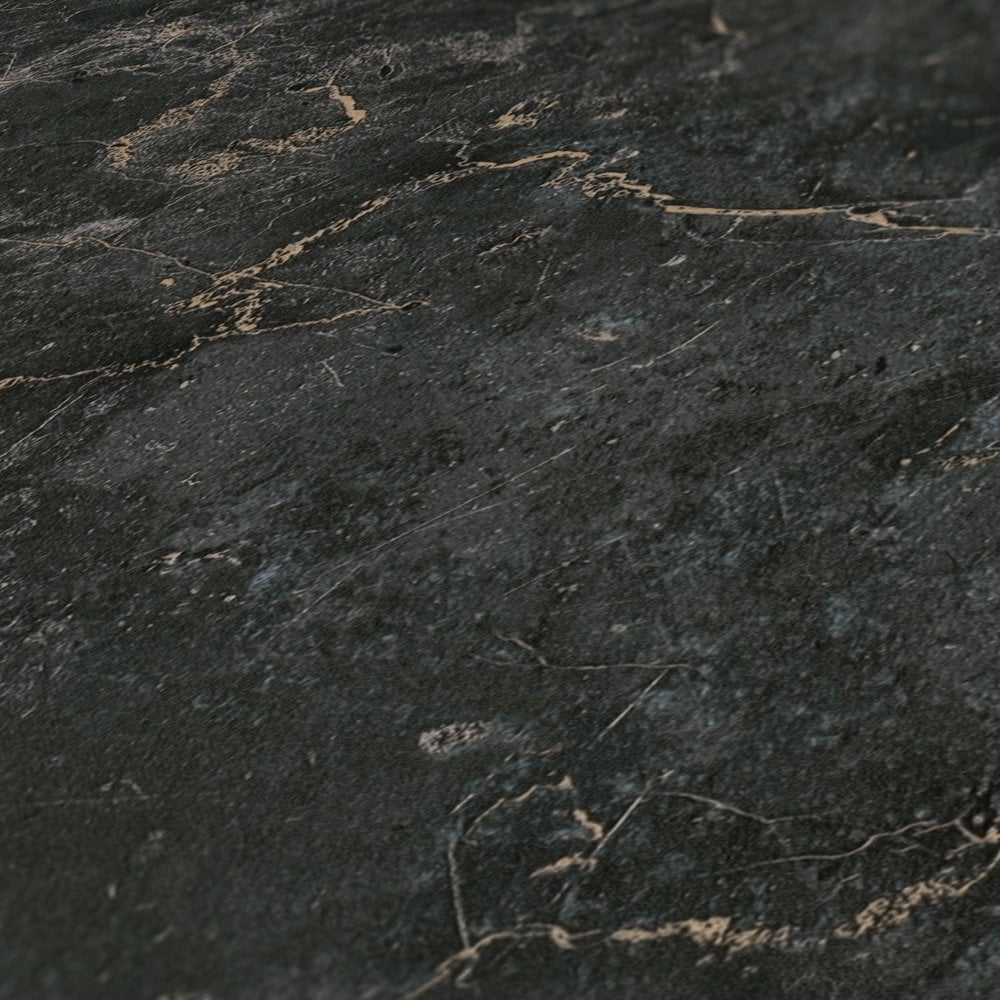 Luxurious Marble Motif wallpaper in black color - pattern number BB51155 - by Galerie in the The Bricks And More collection