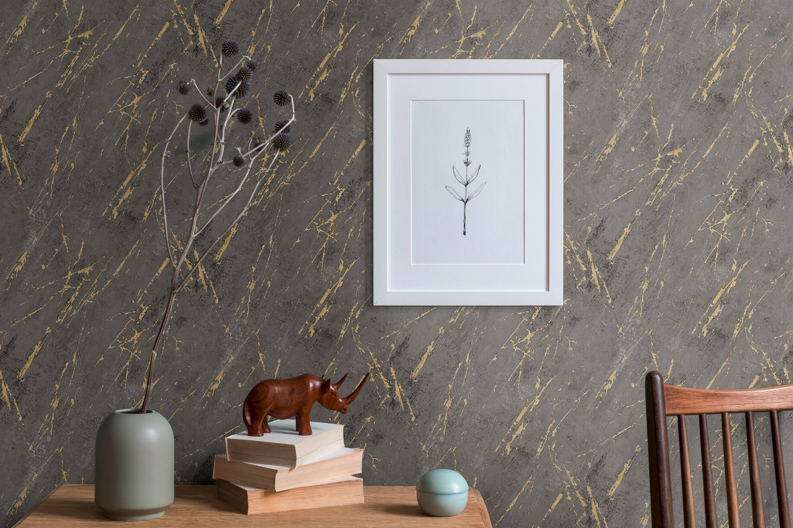 Luxurious Marble Motif wallpaper in silver grey color - pattern number BB51159 - by Galerie in the The Bricks And More collection