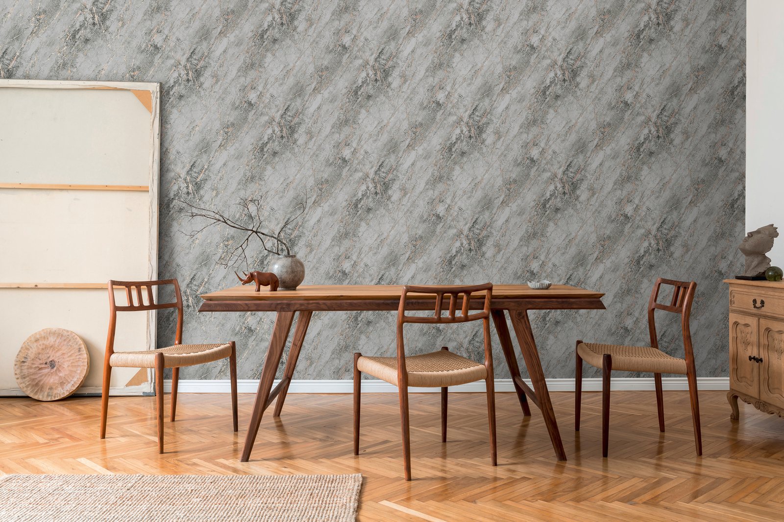 Luxurious Marble Motif wallpaper in silver grey color - pattern number BB51161 - by Galerie in the The Bricks And More collection