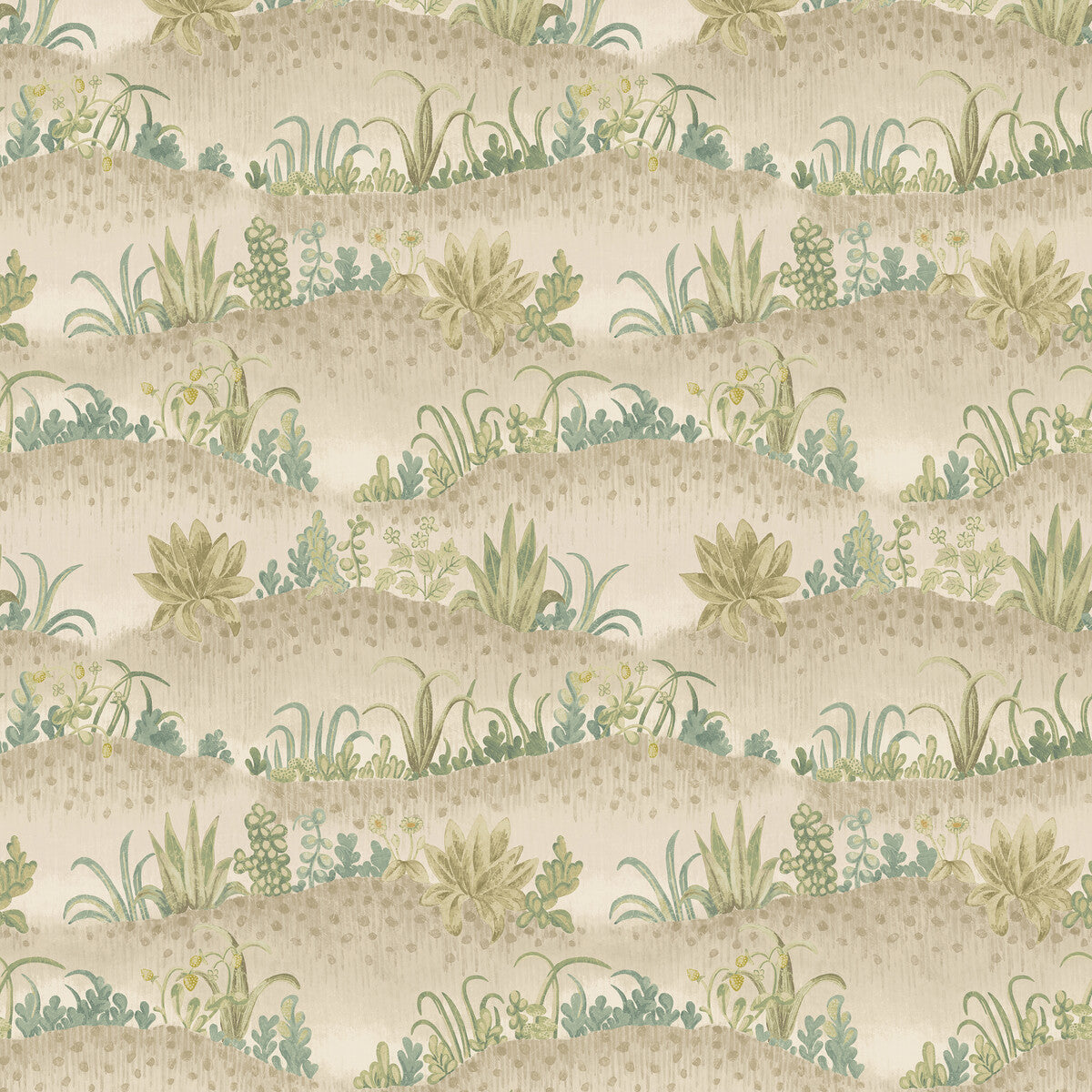 Garden Tapestry wallpaper in soft blue green color - pattern number BW45145.2.0 - by G P & J Baker in the Historic Royal Palaces Royal Court Wallpaper collection