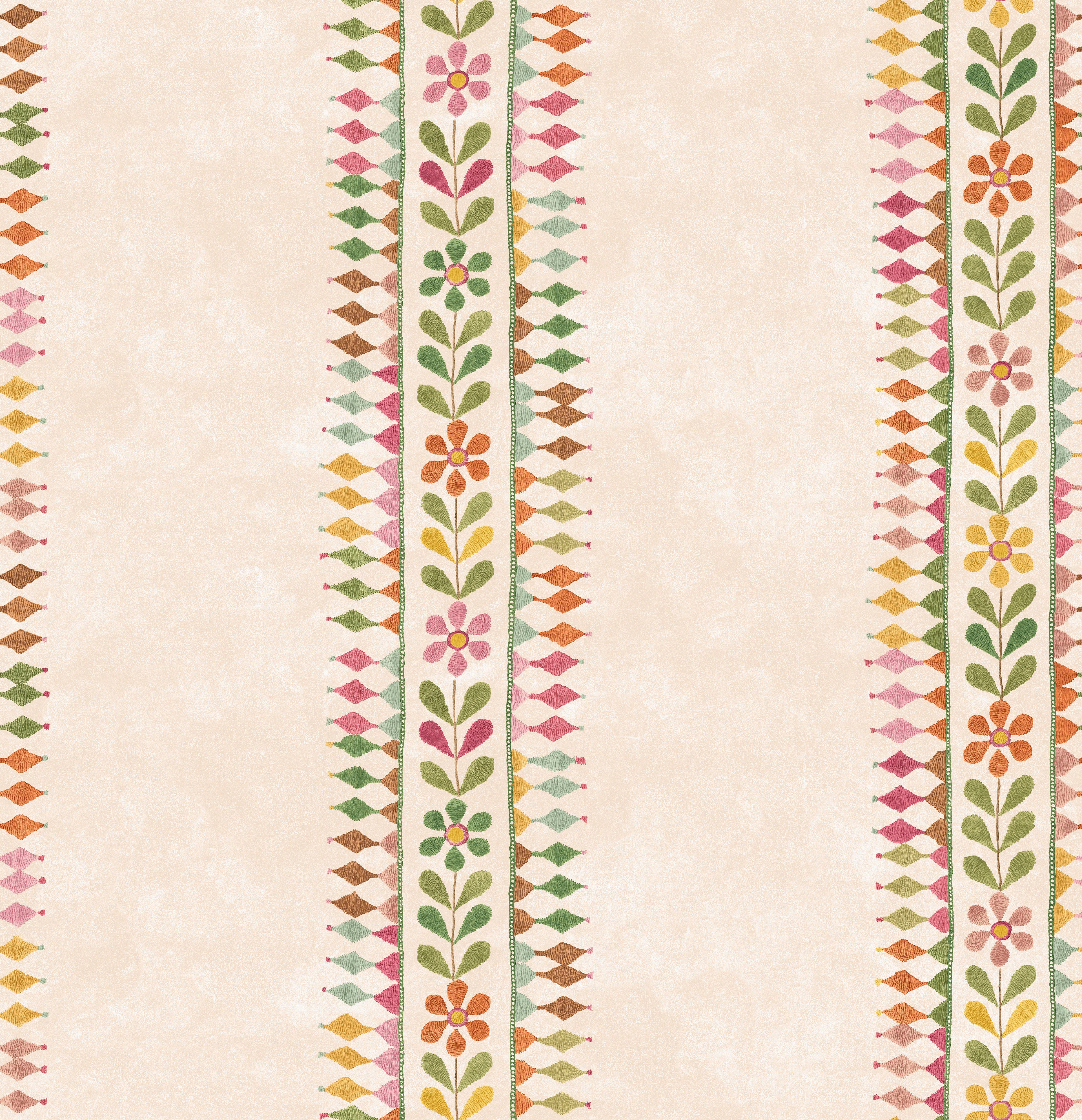 Flower Pot Wallpaper in green/pink color - pattern number BW45162.3.0 - by G P & J Baker in the Kit Kemp II collection