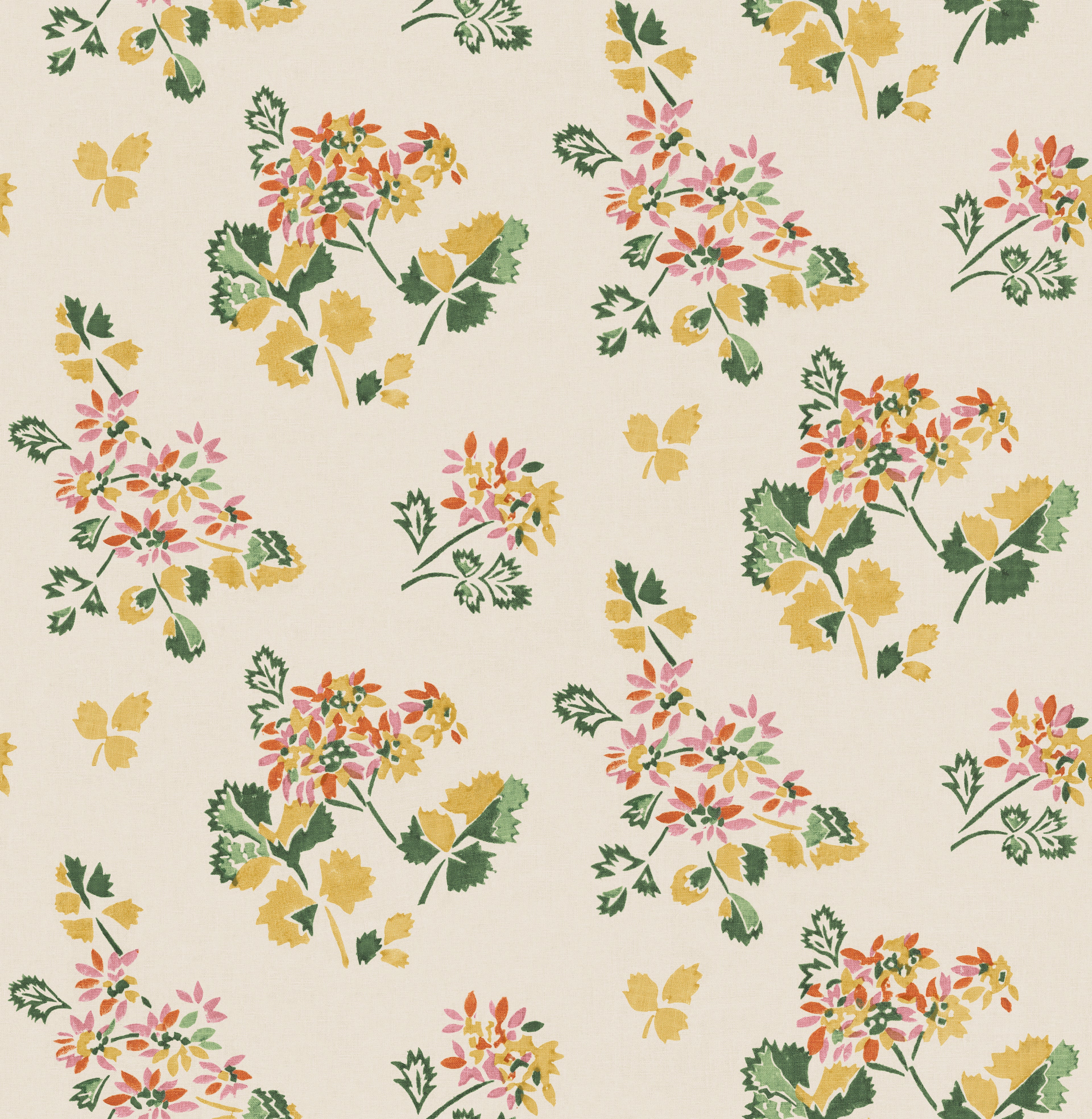 Forest Flower Wallpaper in spice/ochre color - pattern number BW45163.4.0 - by G P & J Baker in the Kit Kemp II collection