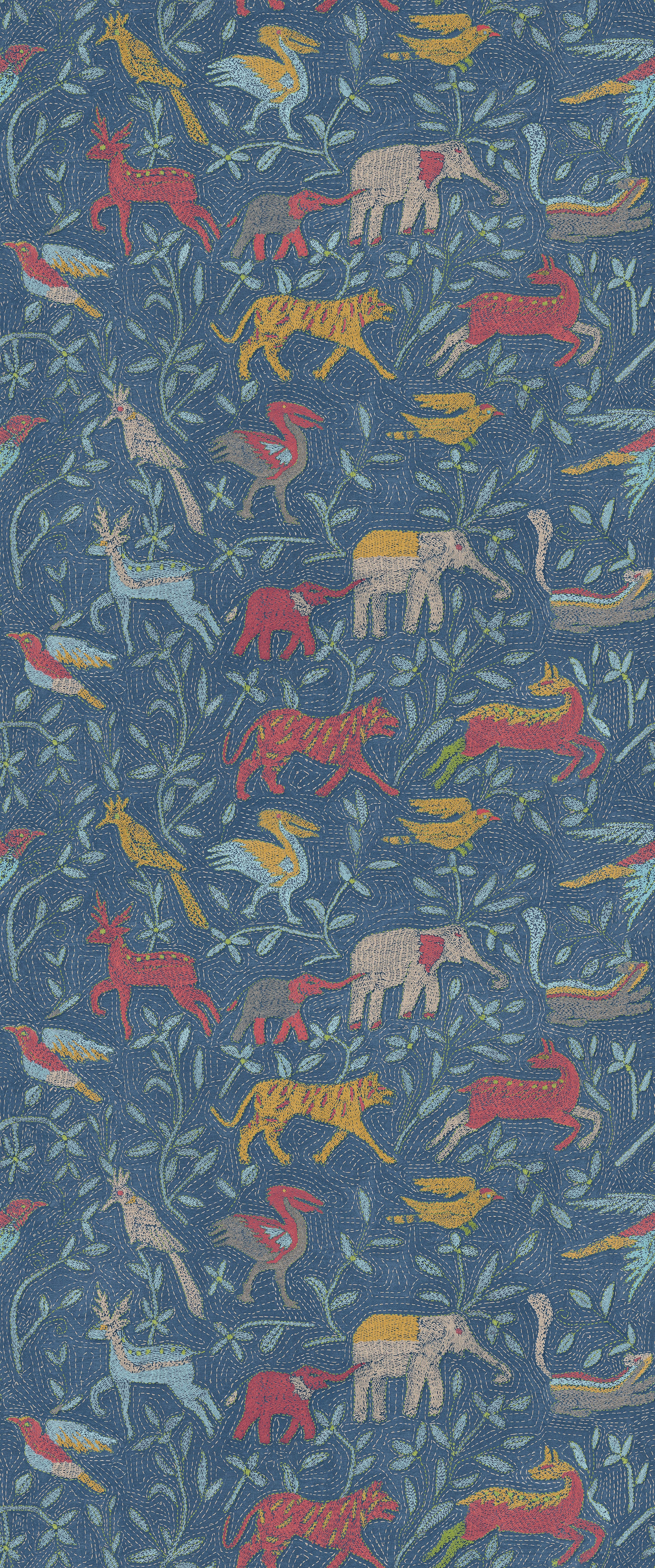 Noahs Ark Wallpaper in indigo color - pattern number BW45166.5.0 - by G P & J Baker in the Kit Kemp II collection