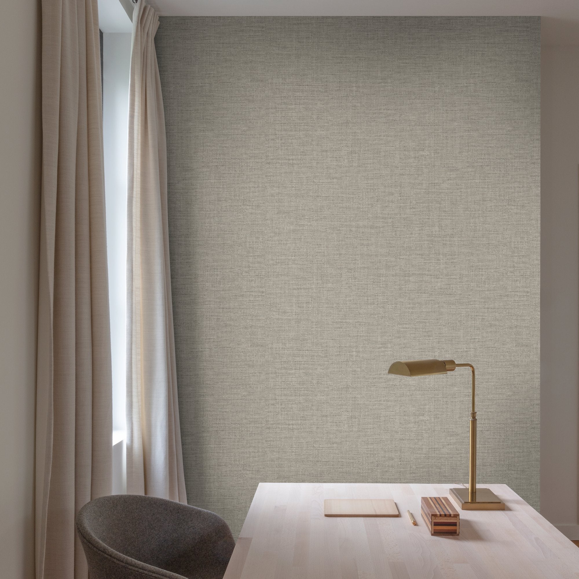 Rough Textile Wallpaper in brown color - pattern number CO1009 - by Grandeco in the Concept collection