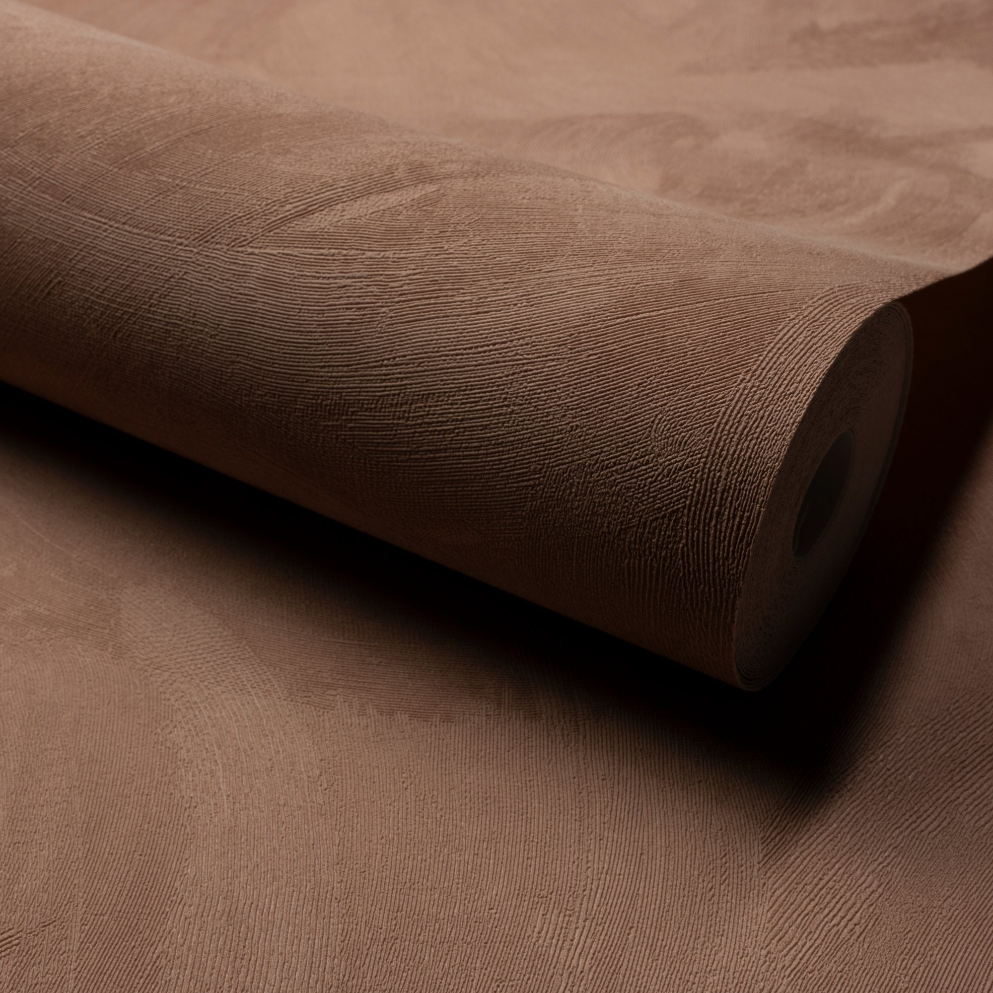 Authentic Plaster Plain Wallpaper in brown color - pattern number CO3008 - by Grandeco in the Concept collection