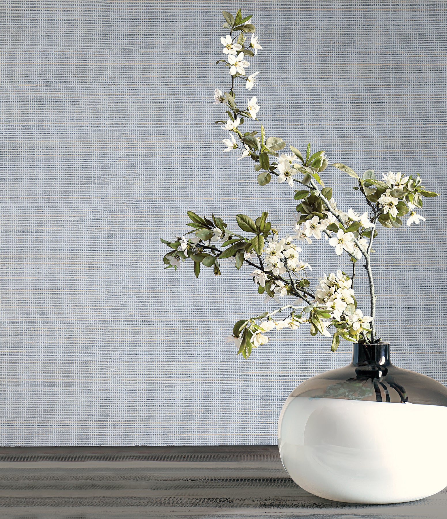 Drift Weave Wallpaper in Blue color - pattern number COD0630 - by Candice Olson in the Luminous collection