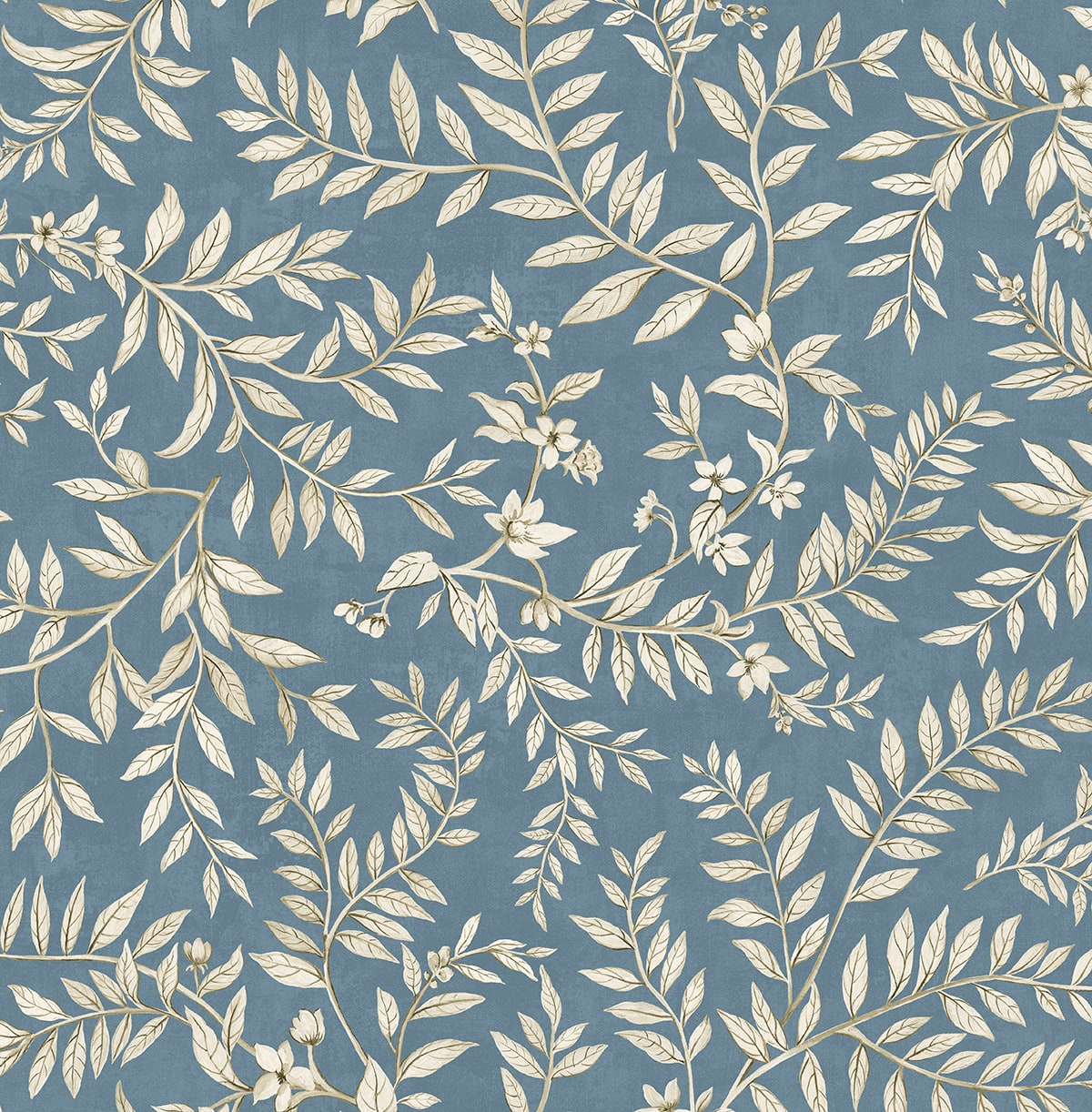 Vining Leaf Trail Peel and Stick Wallpaper in wedgewood blue color - pattern number DB20902 - by NextWall in the Peel and Stick Wallpaper by Daisy Bennett 3 collection