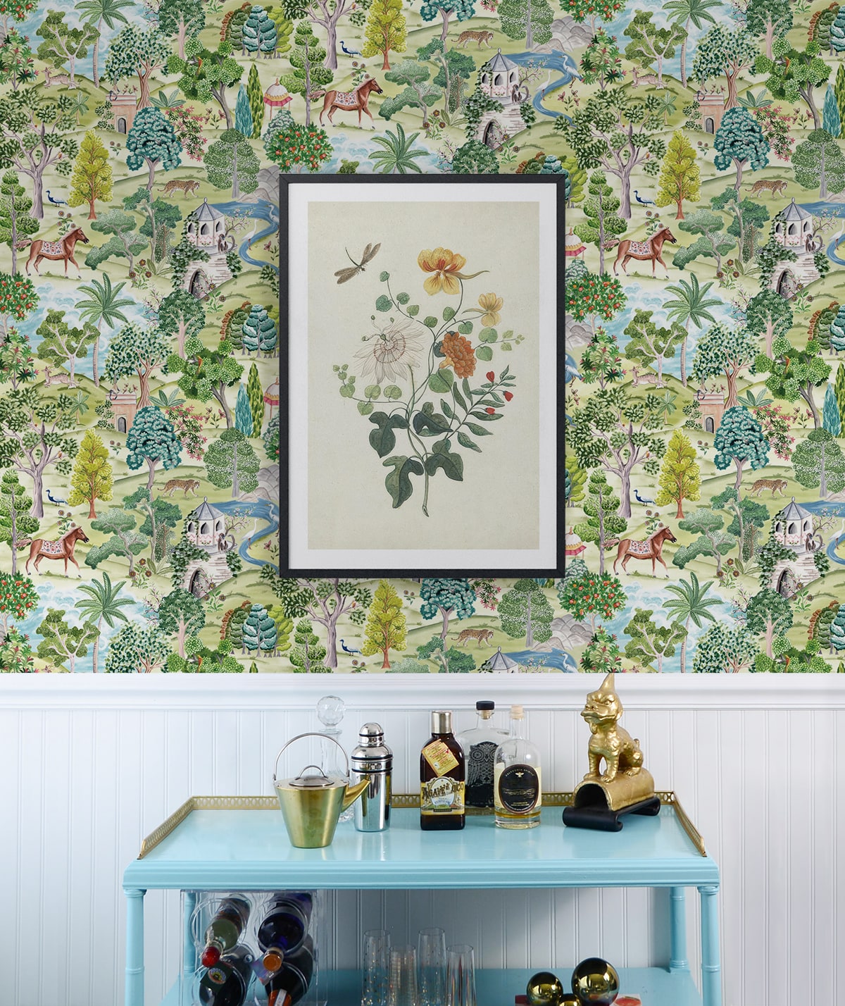 Mystical Garden Peel and Stick Wallpaper in greenery color - pattern number DB21104 - by NextWall in the Peel and Stick Wallpaper by Daisy Bennett 3 collection