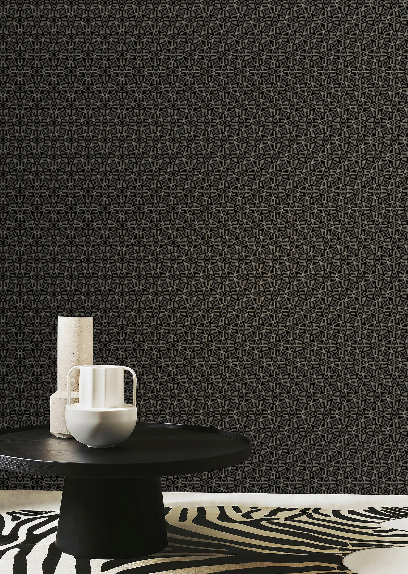 Zen wallpaper in bronze brown color - pattern number DT-FA3005 - by Galerie in the Boutique collection