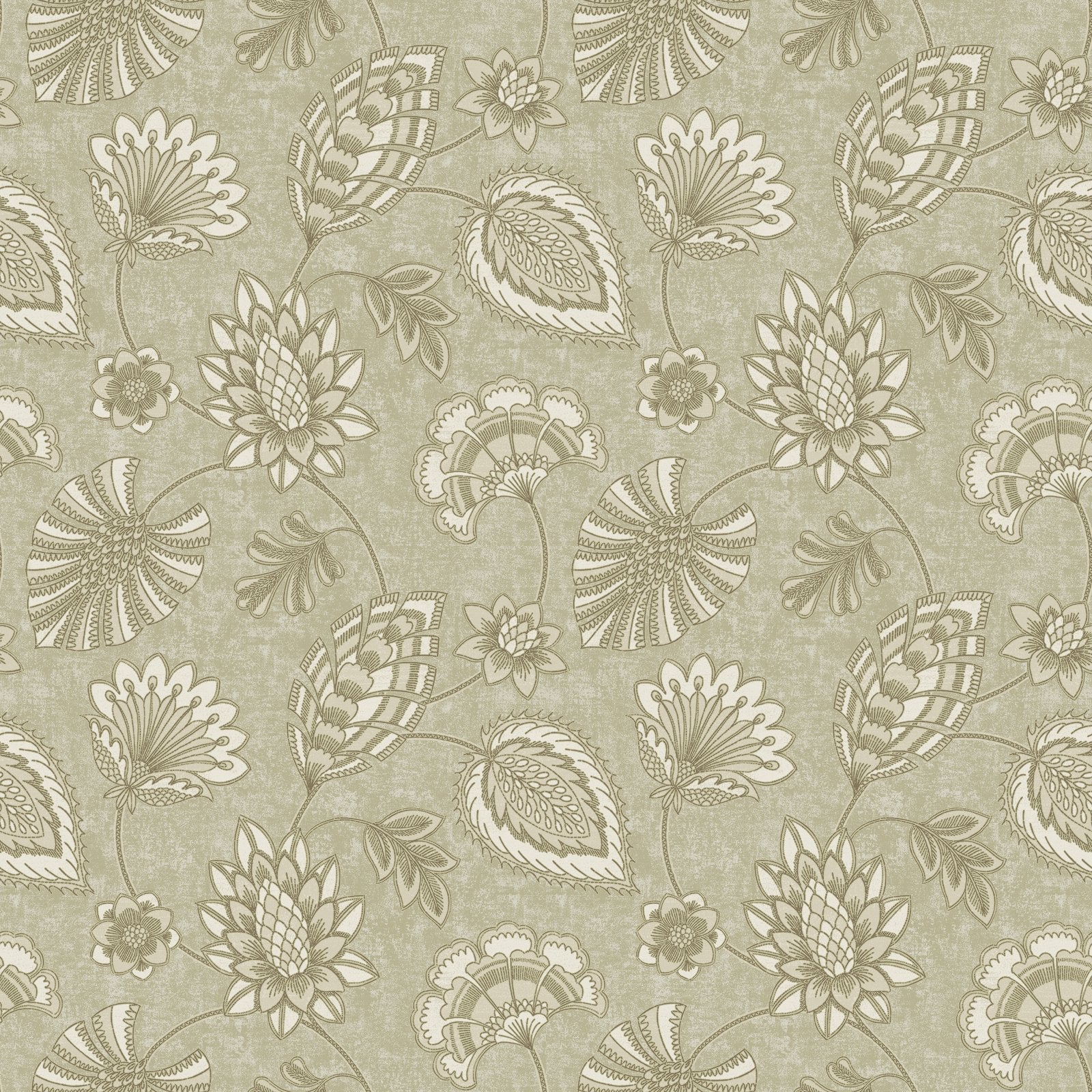Flower Fan wallpaper in beige color - pattern number DWP0351-03 - by Galerie in the Elegance collection