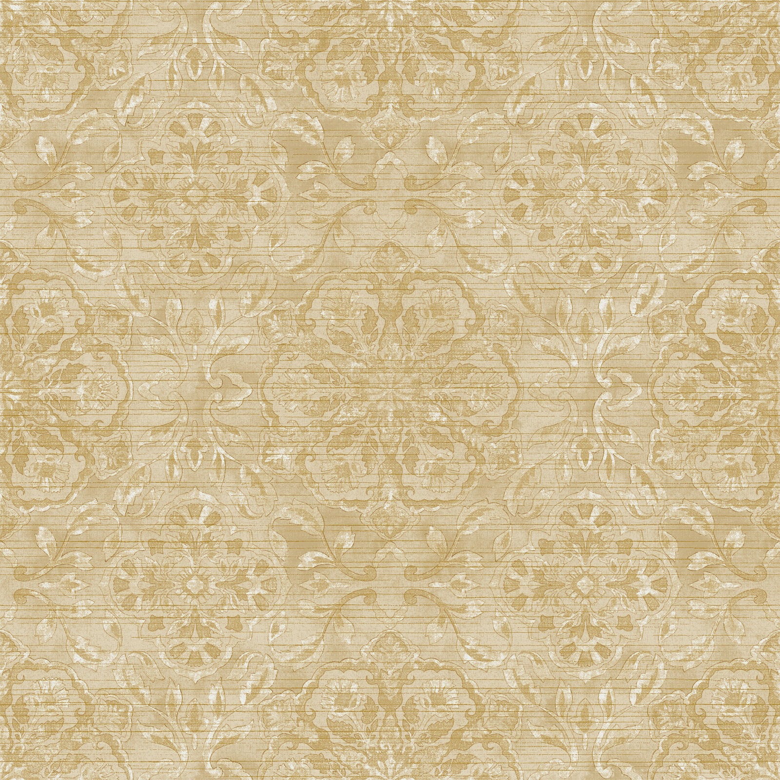 Floral Stripe wallpaper in beige color - pattern number DWP0353-03 - by Galerie in the Elegance collection
