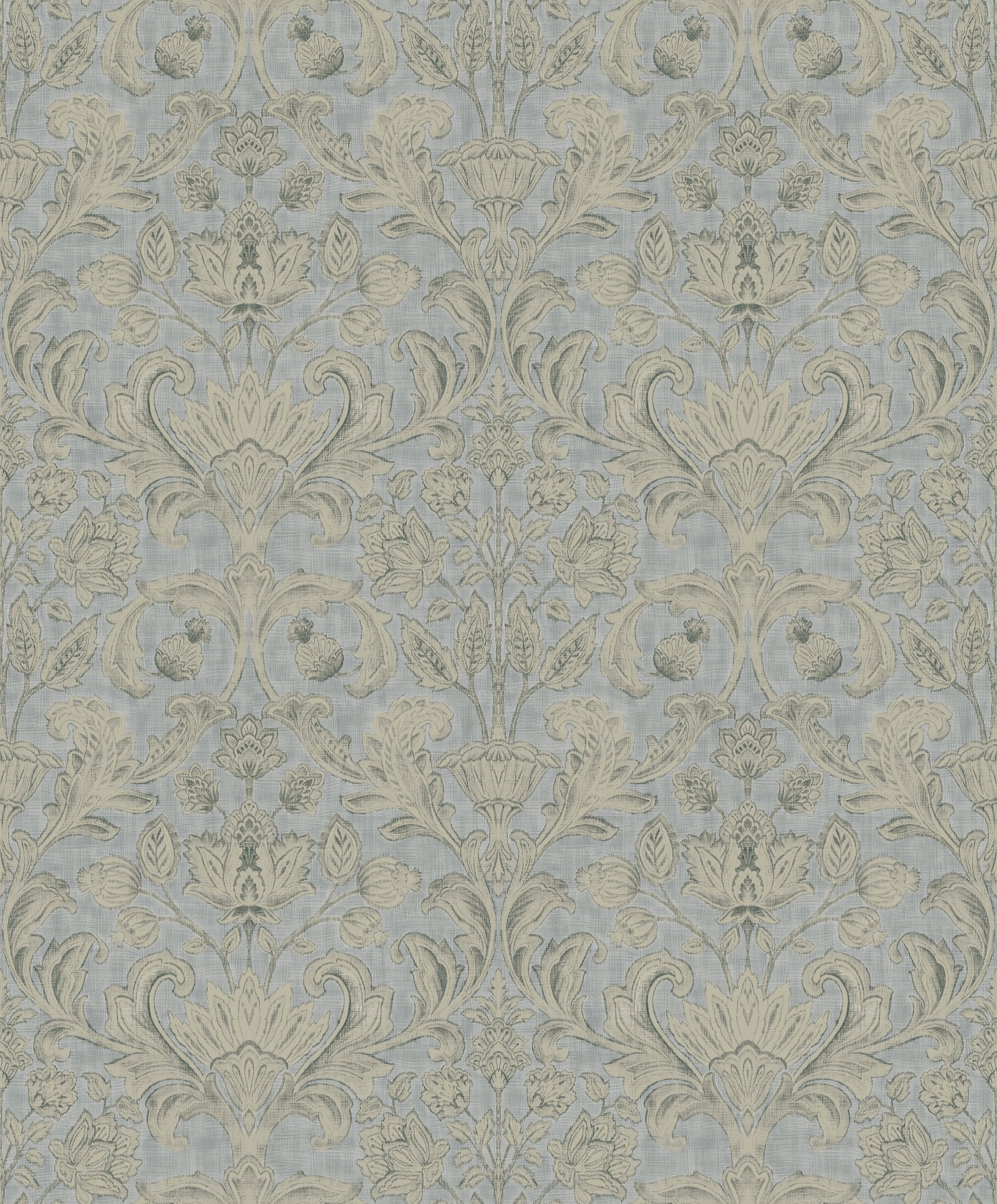 Damask wallpaper in silver grey color - pattern number DWP0354-04 - by Galerie in the Elegance collection