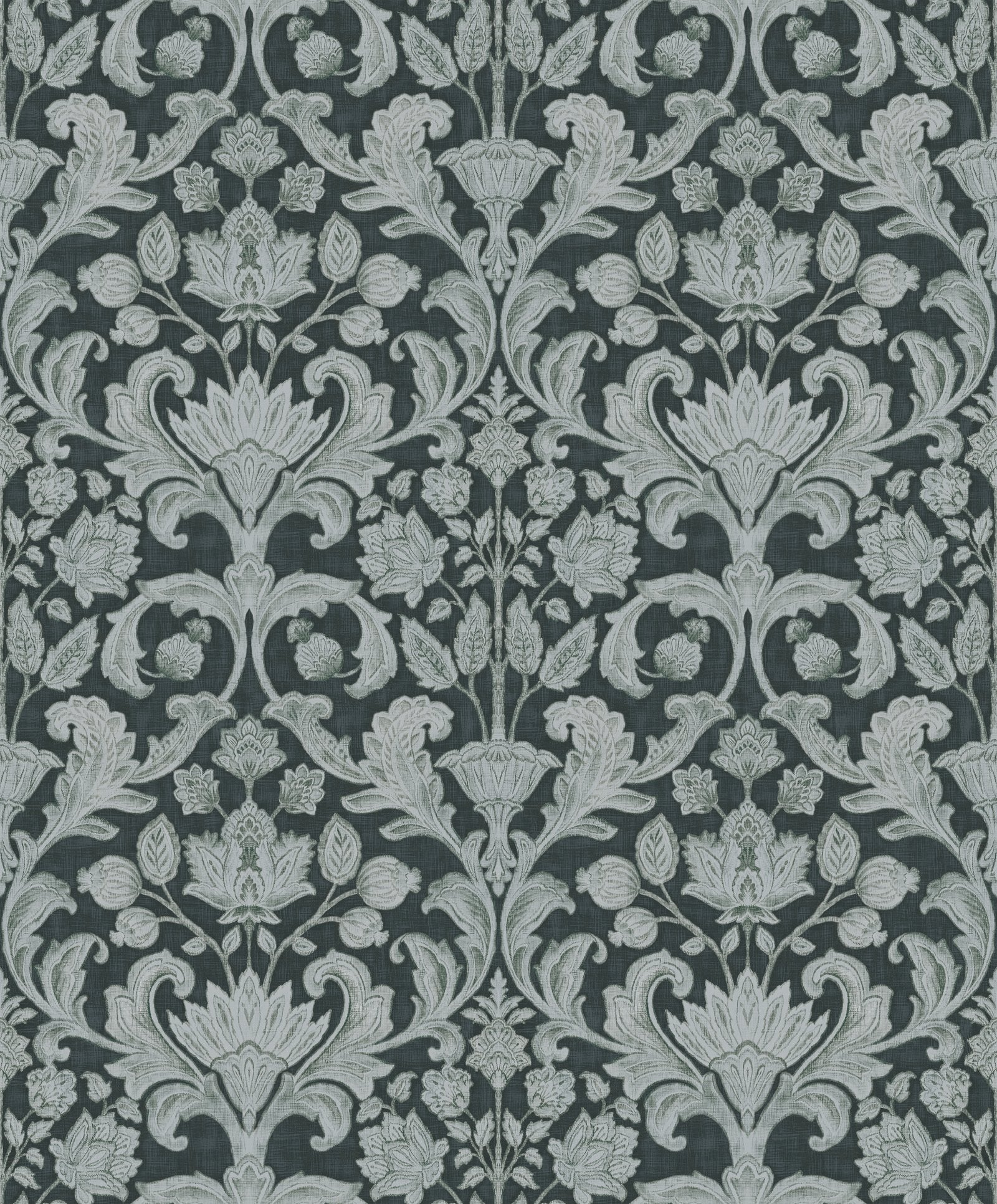 Damask wallpaper in blue color - pattern number DWP0354-05 - by Galerie in the Elegance collection