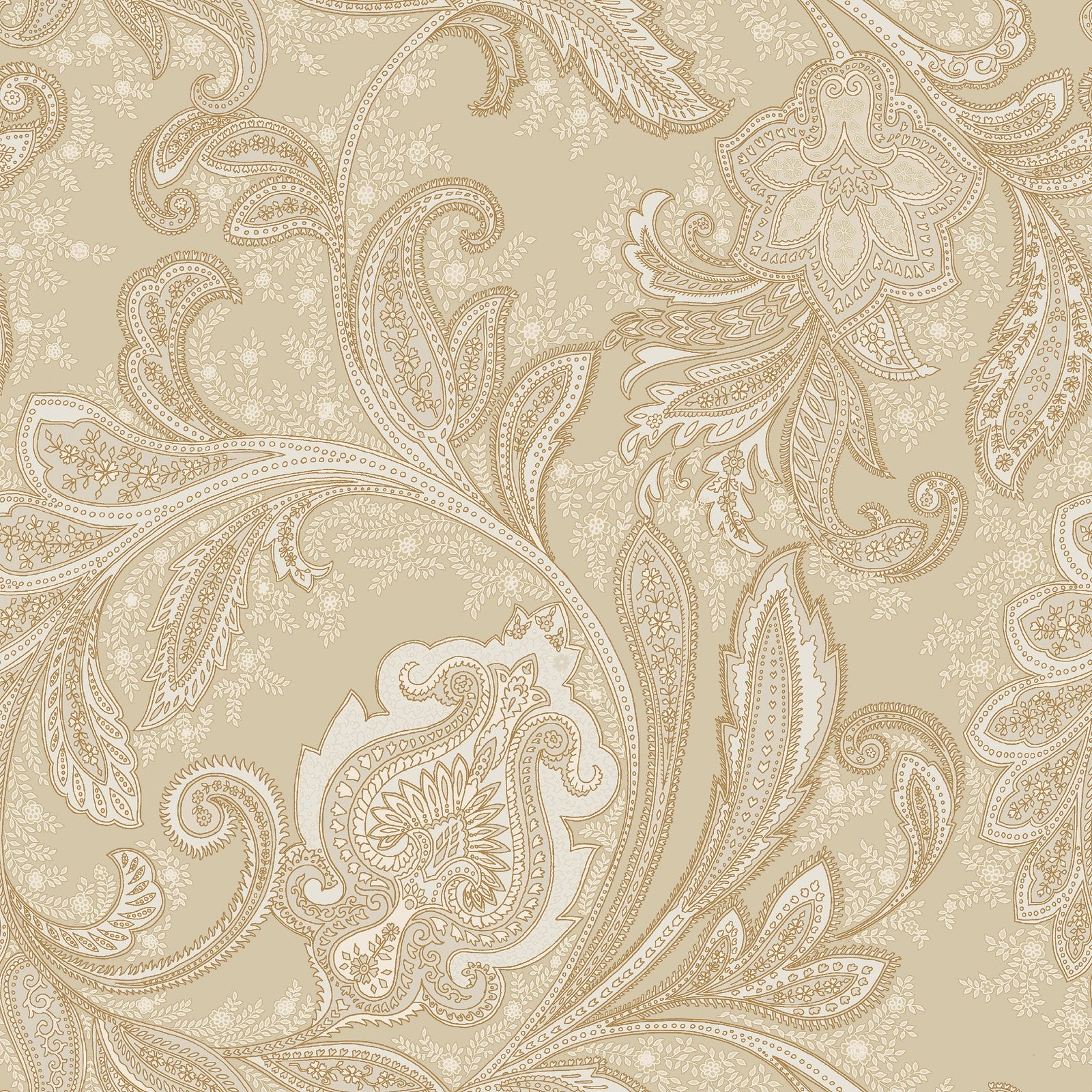 Paisley wallpaper in beige color - pattern number DWP0355-03 - by Galerie in the Elegance collection
