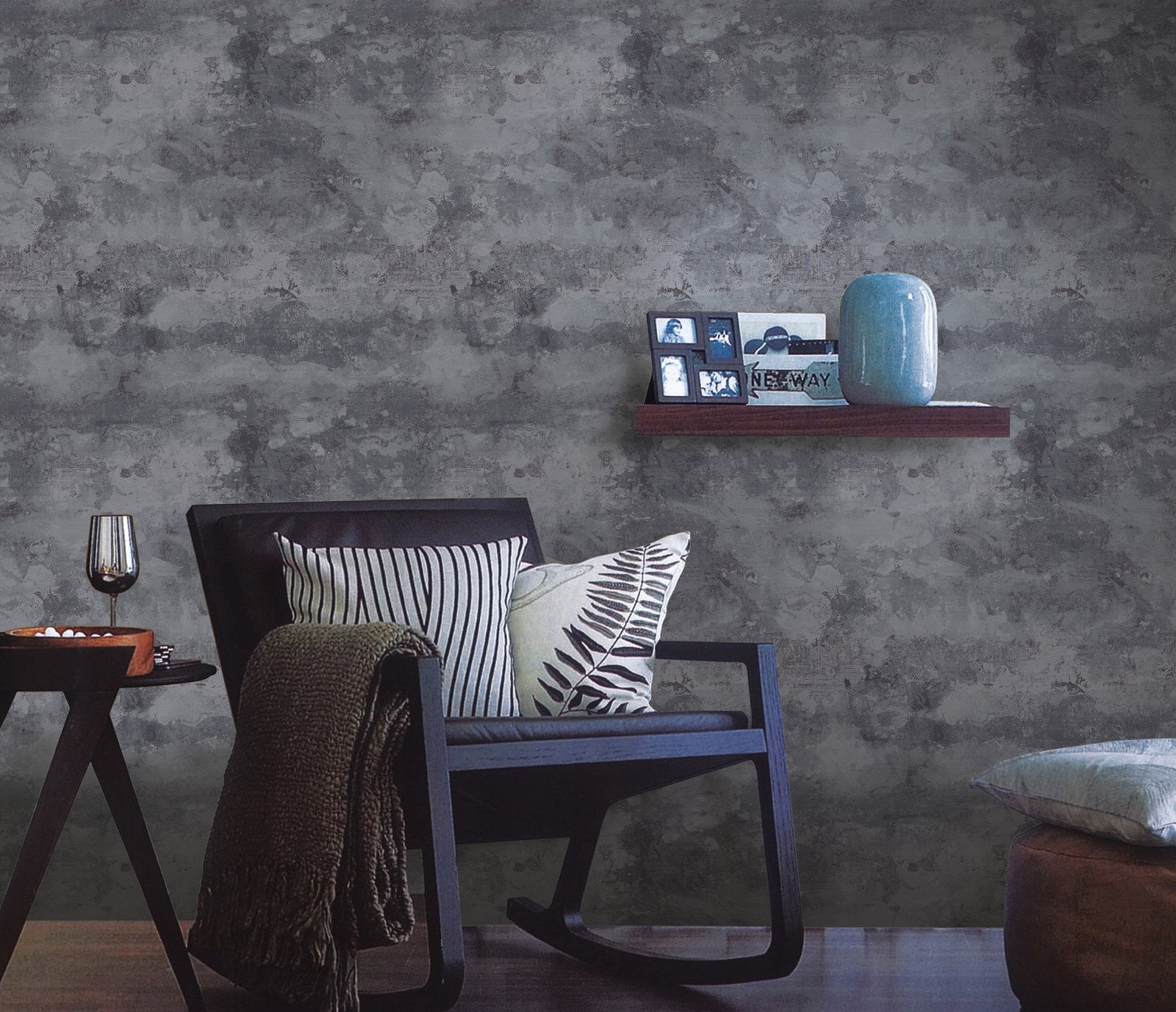Perfect Storm wallpaper in blue color - pattern number DWP0356-05 - by Galerie in the Elegance collection
