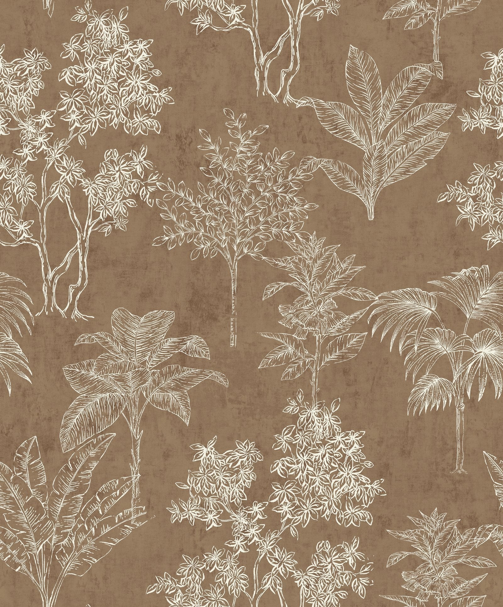 Floating Foliage wallpaper in beige color - pattern number DWP0361-02 - by Galerie in the Zen collection