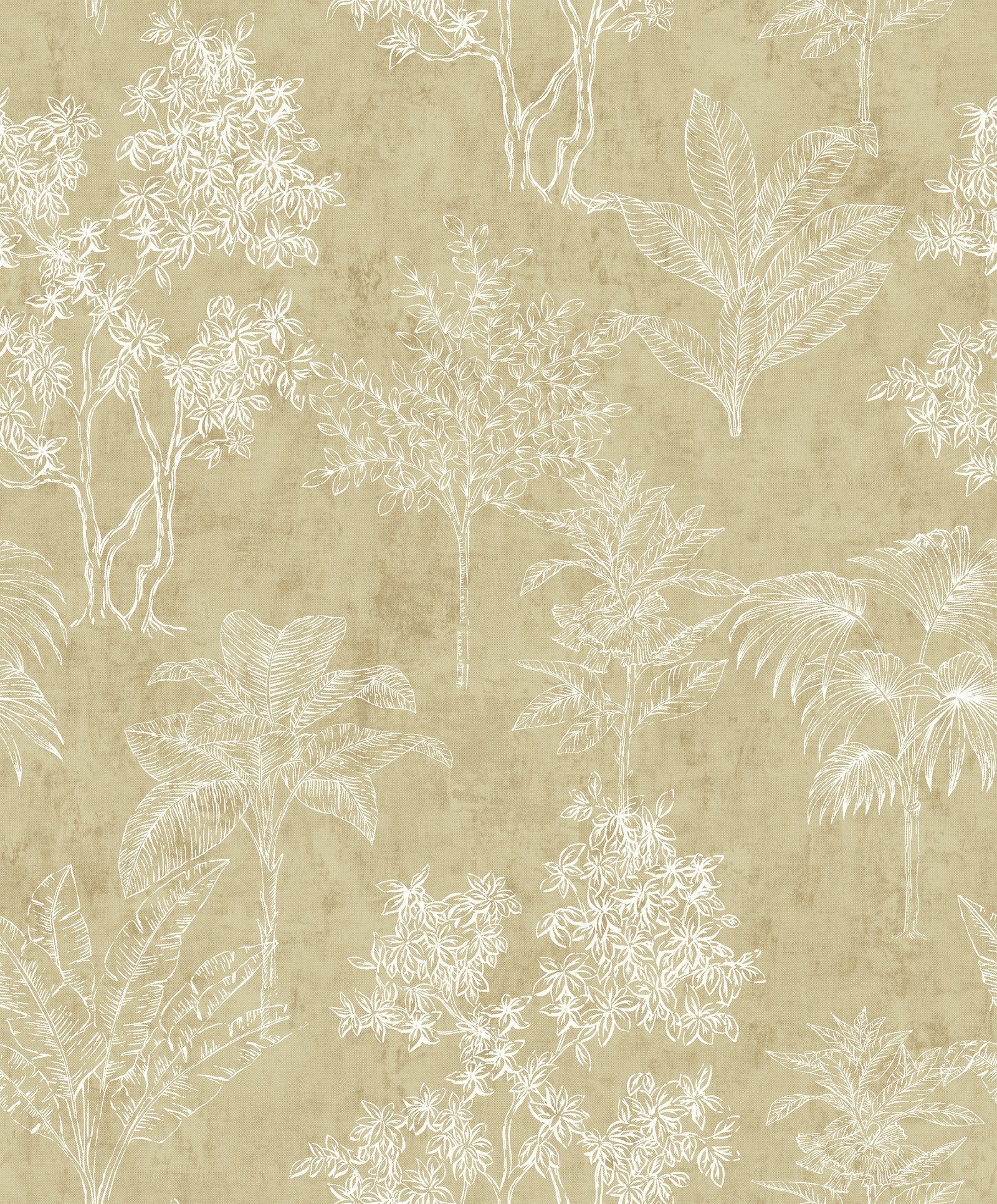 Floating Foliage wallpaper in bronze brown color - pattern number DWP0361-03 - by Galerie in the Zen collection