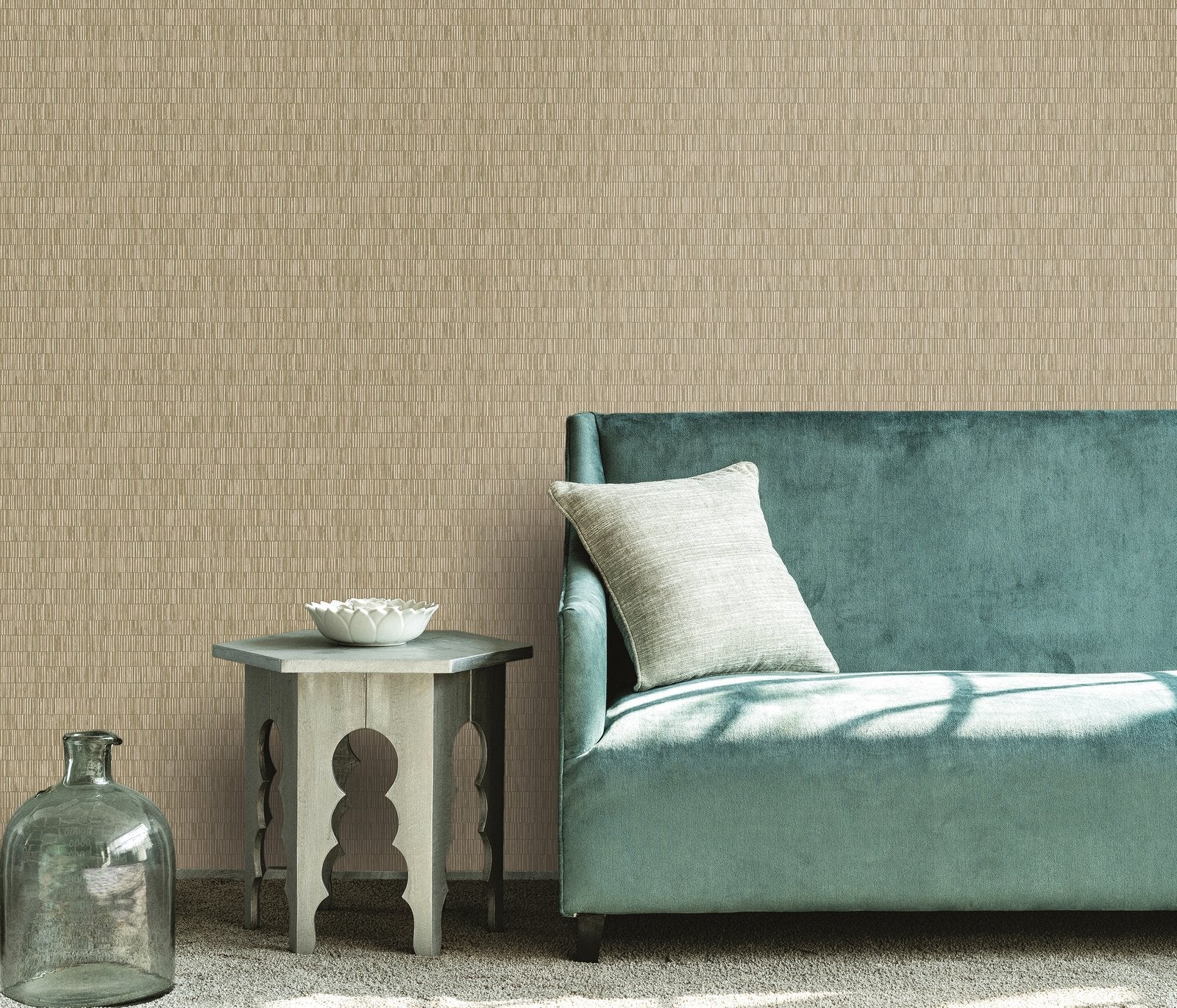 Bamboo Screen wallpaper in green color - pattern number DWP0362-01 - by Galerie in the Zen collection
