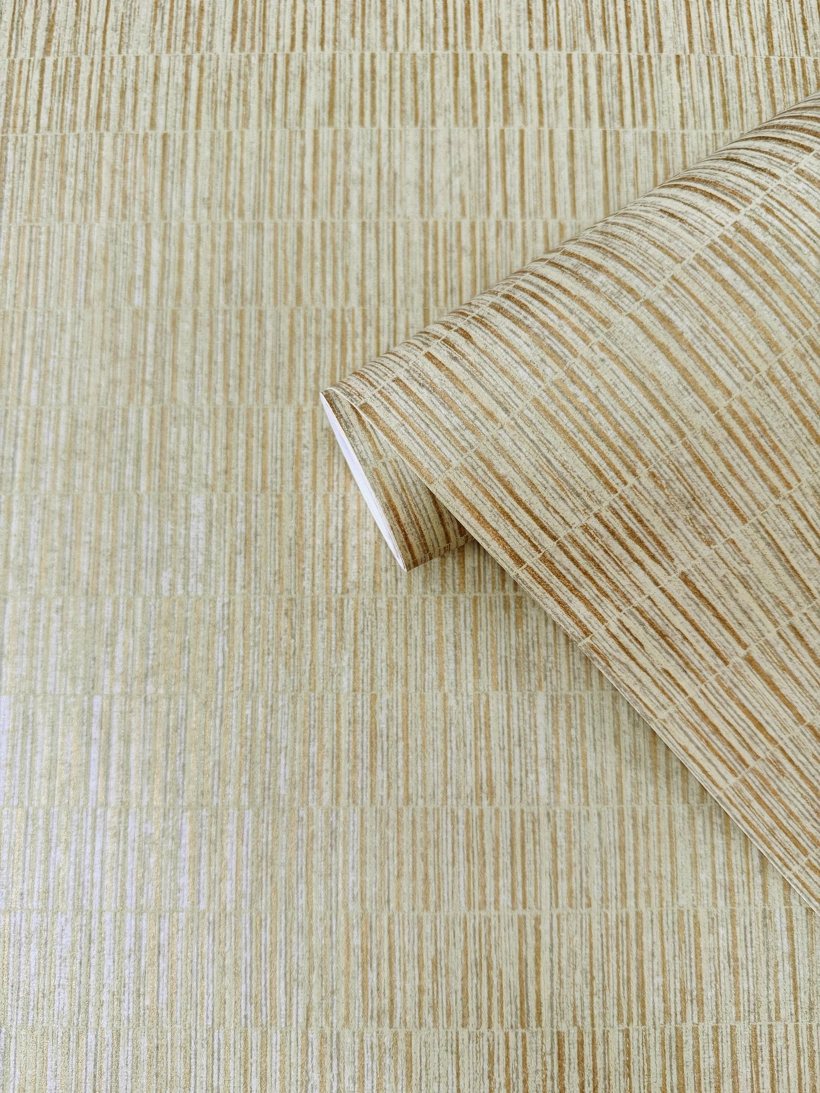 Bamboo Screen wallpaper in gold color - pattern number DWP0362-04 - by Galerie in the Zen collection