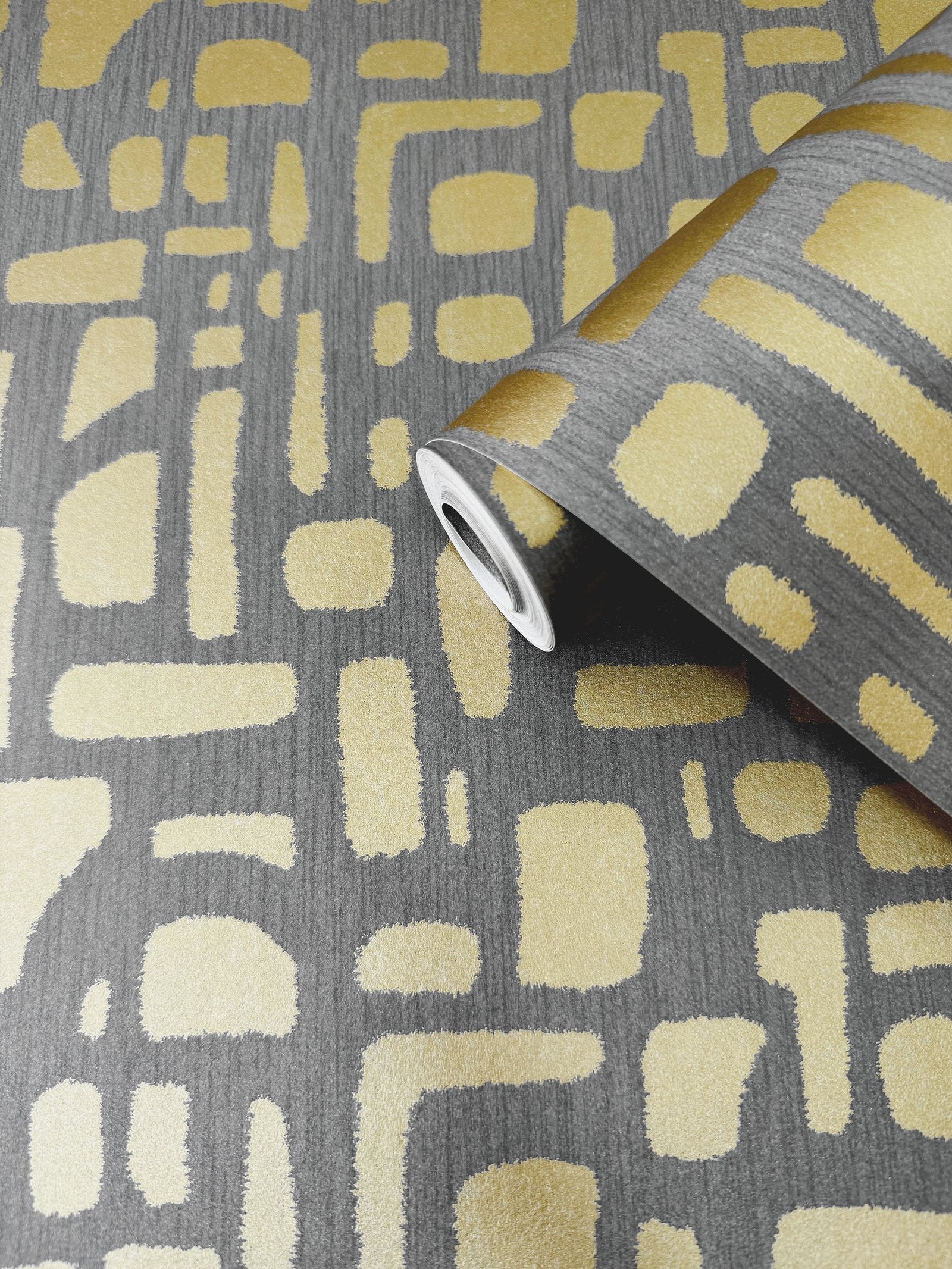Chunky Geo wallpaper in gold color - pattern number DWP0364-03 - by Galerie in the Zen collection