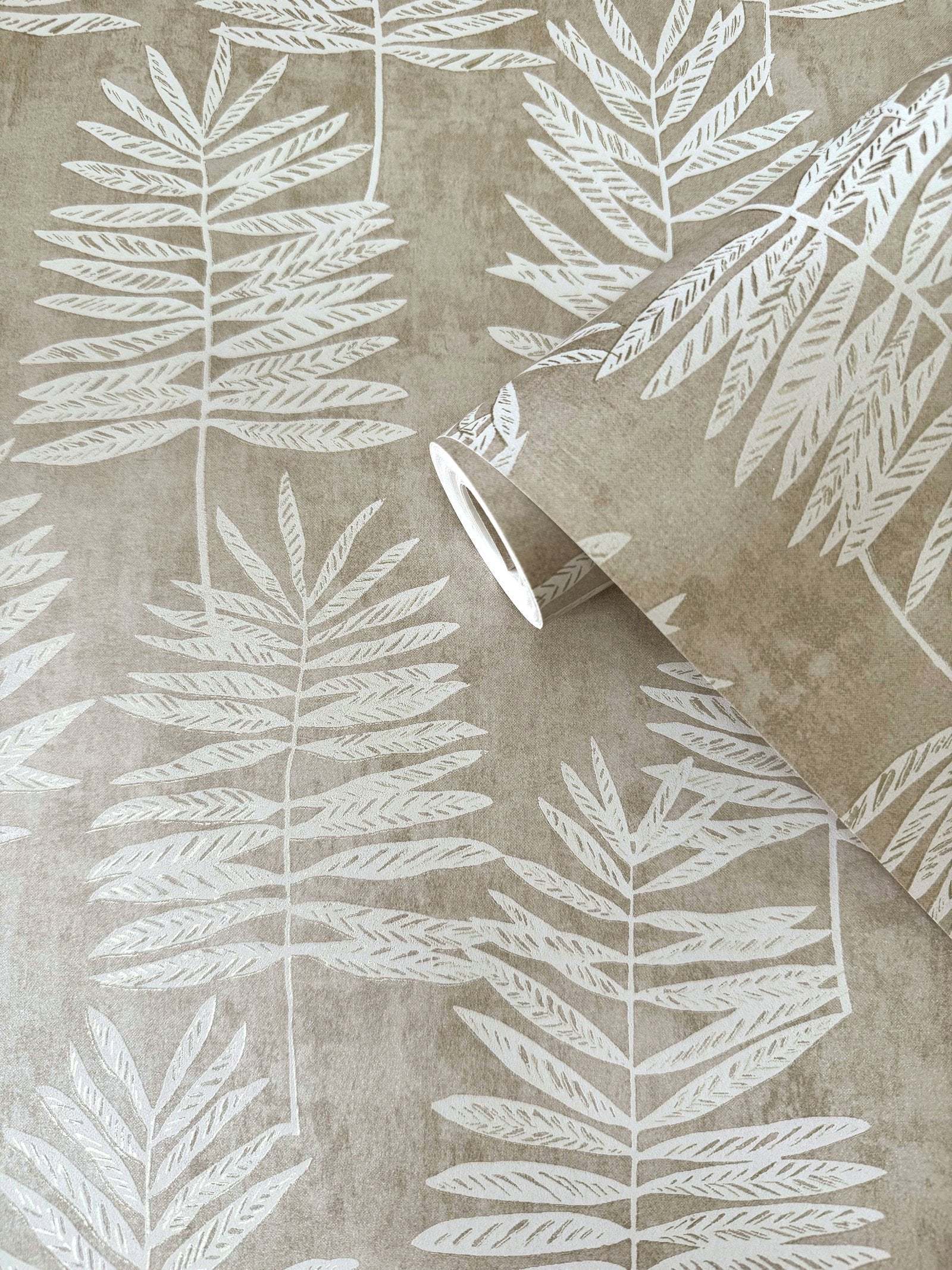 Tumbling Leaf wallpaper in silver grey color - pattern number DWP0365-05 - by Galerie in the Zen collection