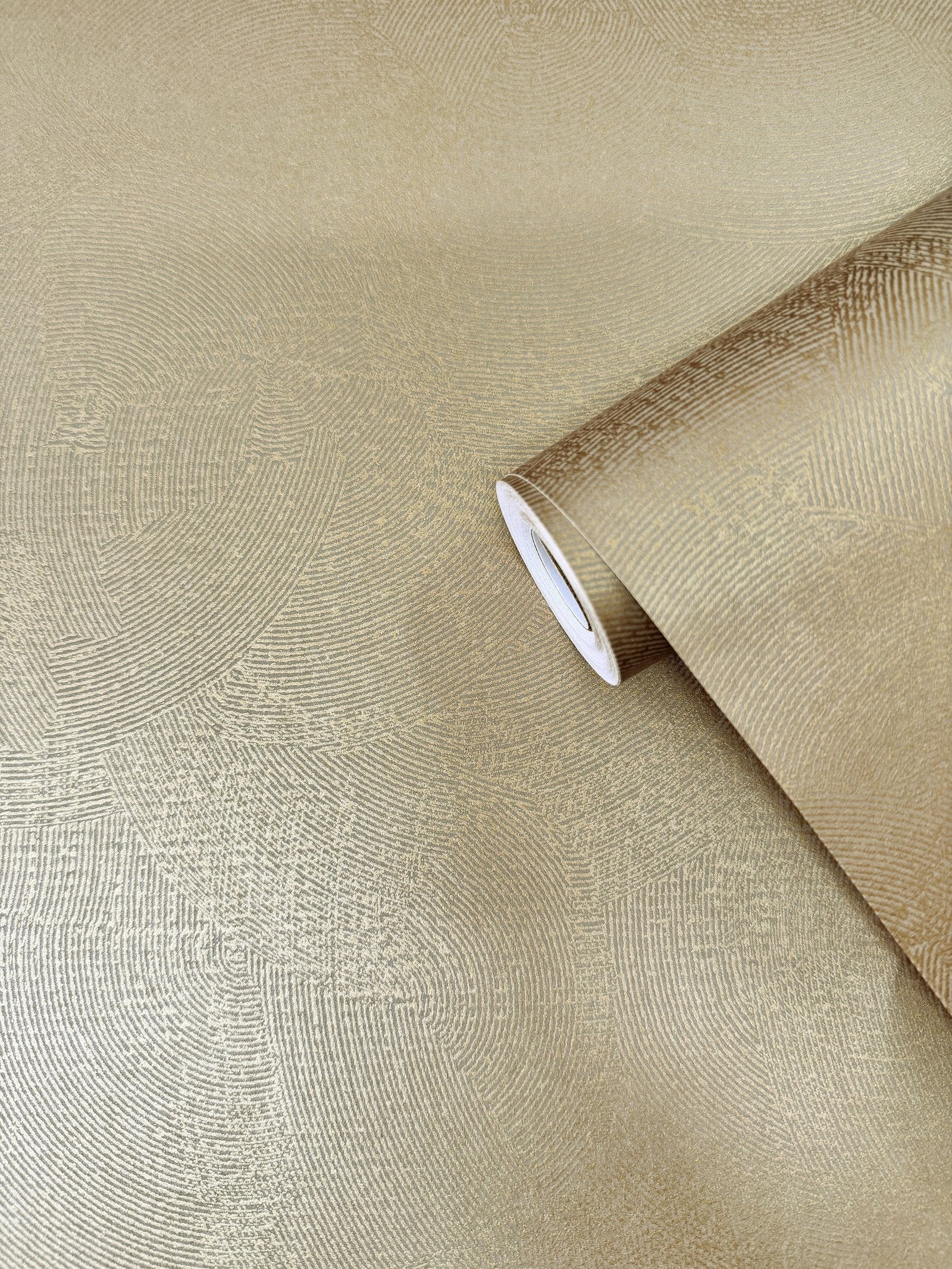 Plaster Fan wallpaper in gold color - pattern number DWP0366-02 - by Galerie in the Zen collection