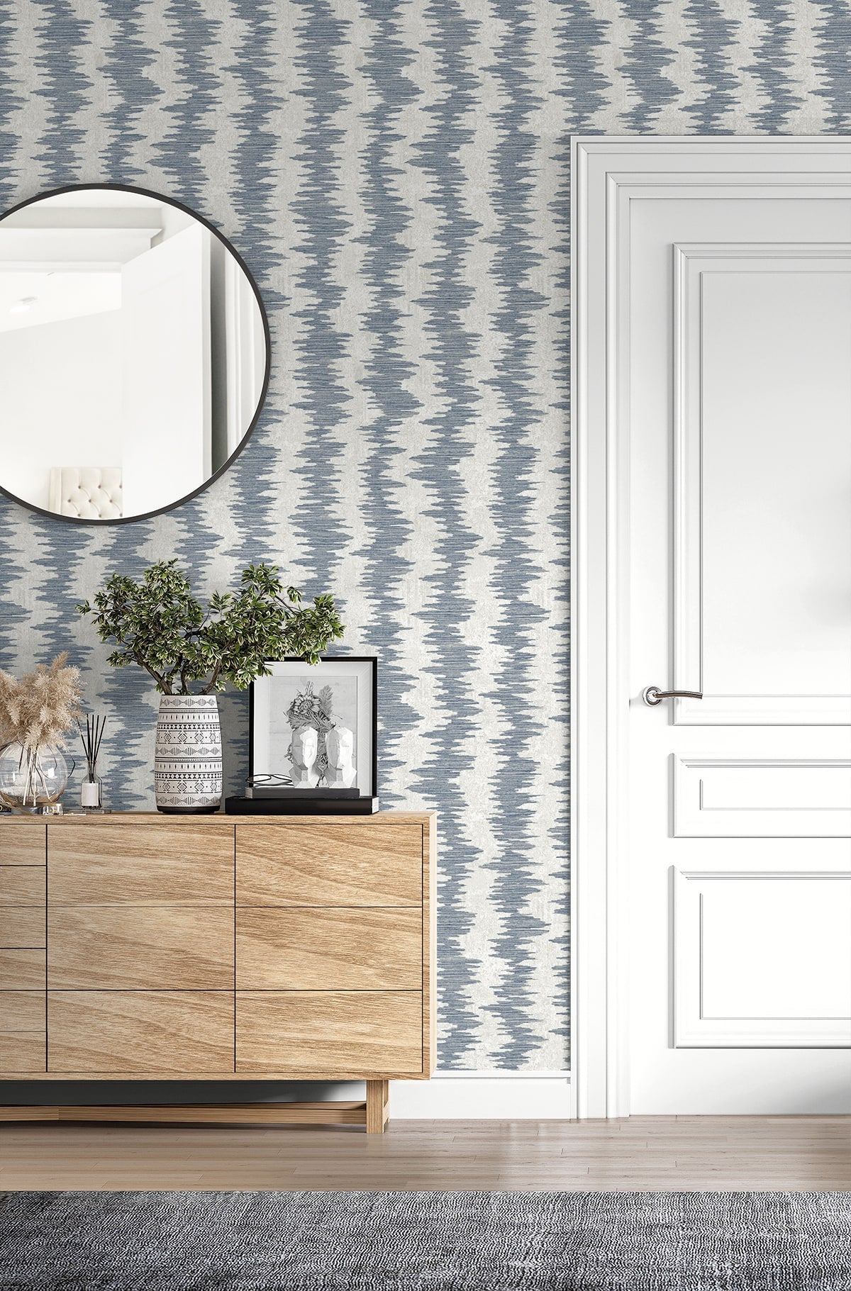 Noctara wallpaper in blue breeze color - pattern number EL20202 - by Seabrook in the Neutral Elements collection