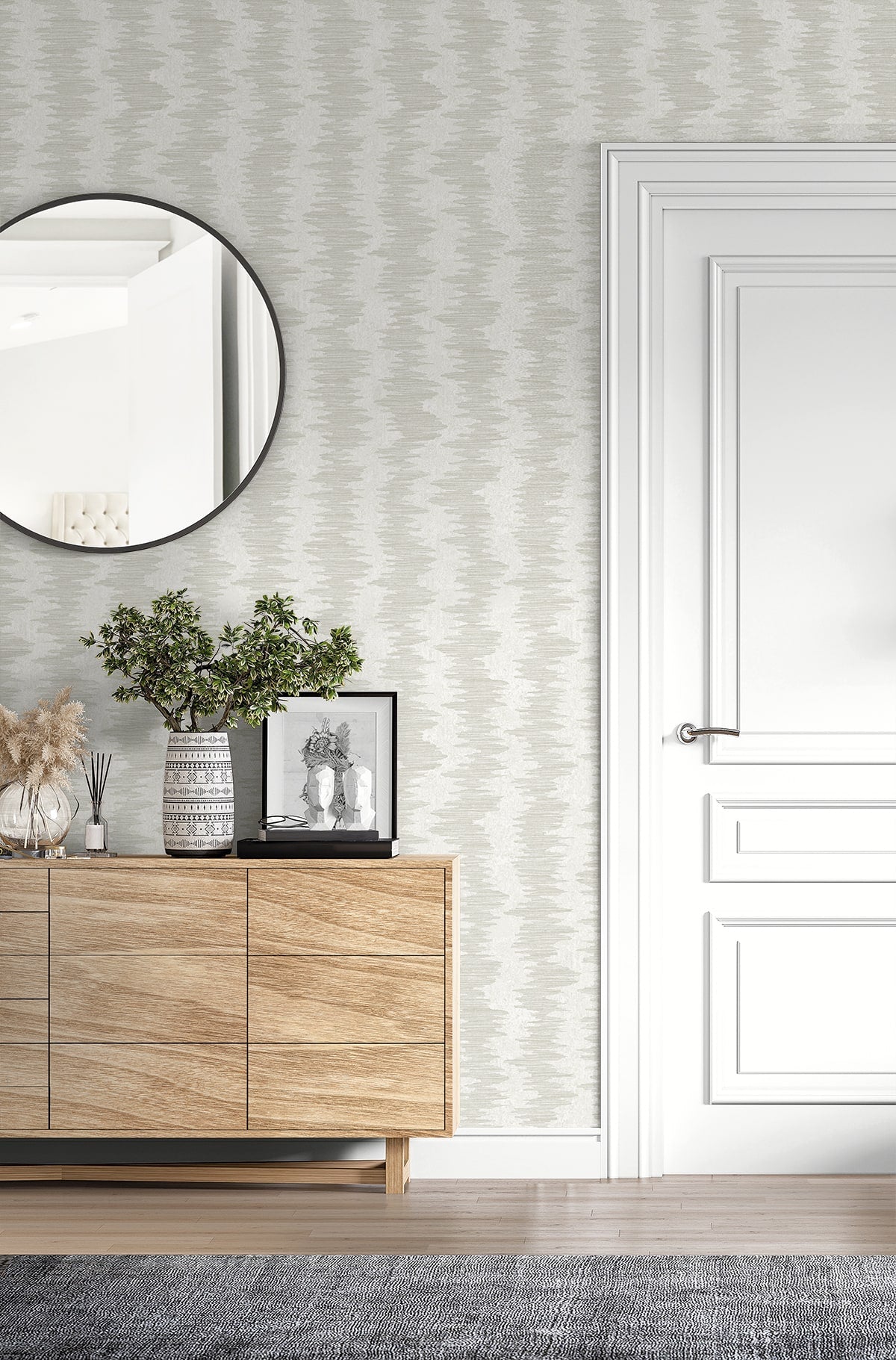Noctara wallpaper in dove color - pattern number EL20207 - by Seabrook in the Neutral Elements collection