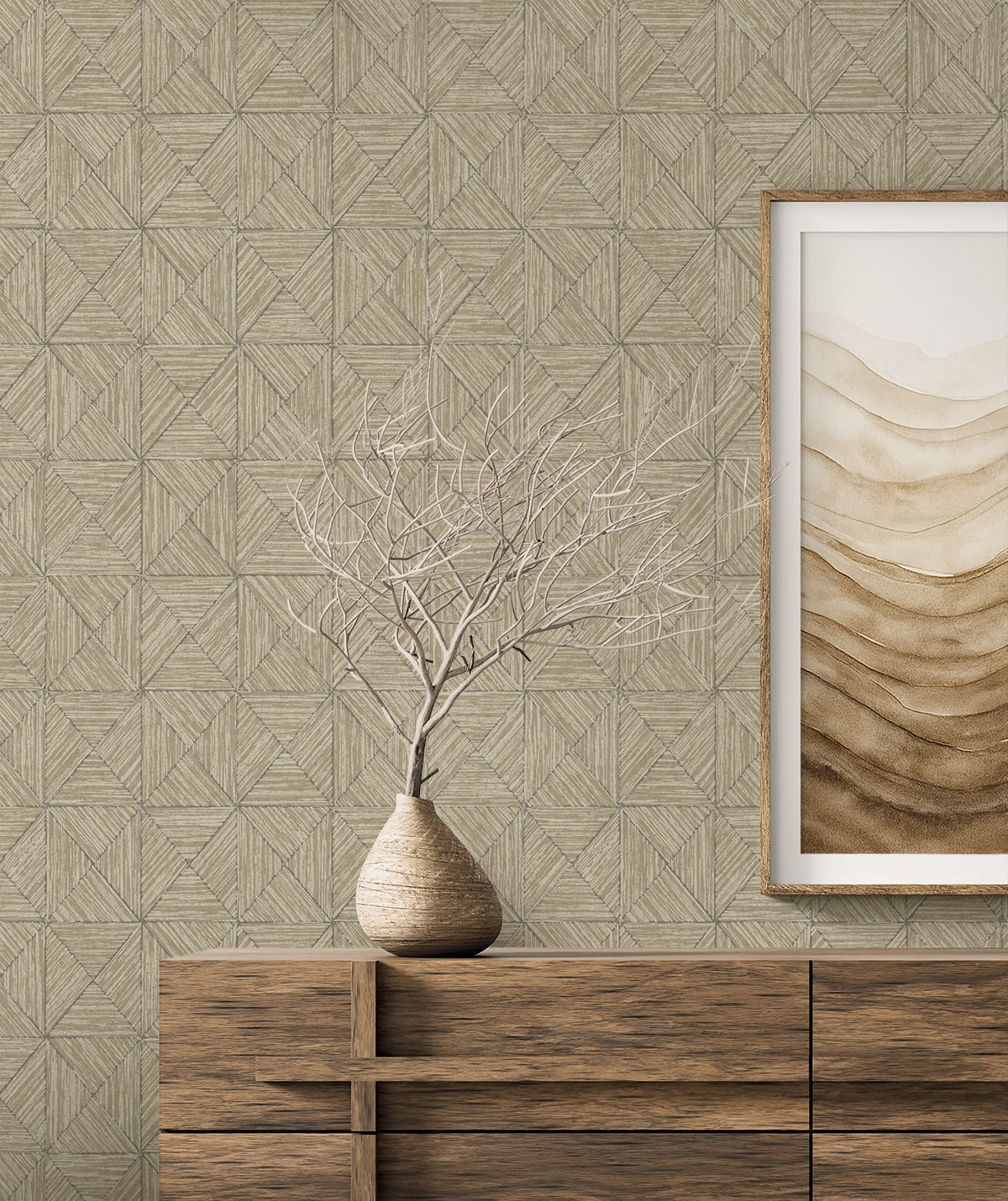 Lunoria wallpaper in burlap color - pattern number EL20507 - by Seabrook in the Neutral Elements collection