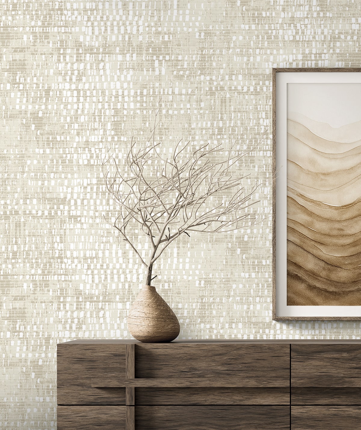 Nimbus fabric in oat color - pattern number EL20705 - by Seabrook in the Neutral Elements collection