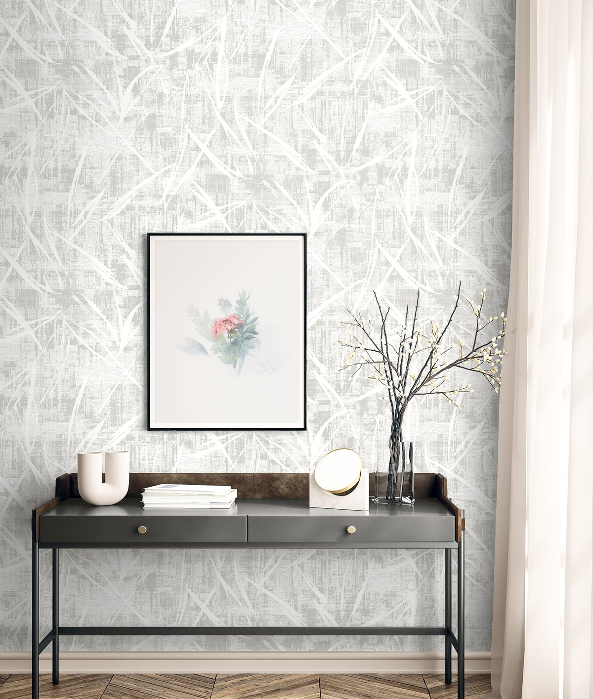 Luneth wallpaper in plaster color - pattern number EL20907 - by Seabrook in the Neutral Elements collection