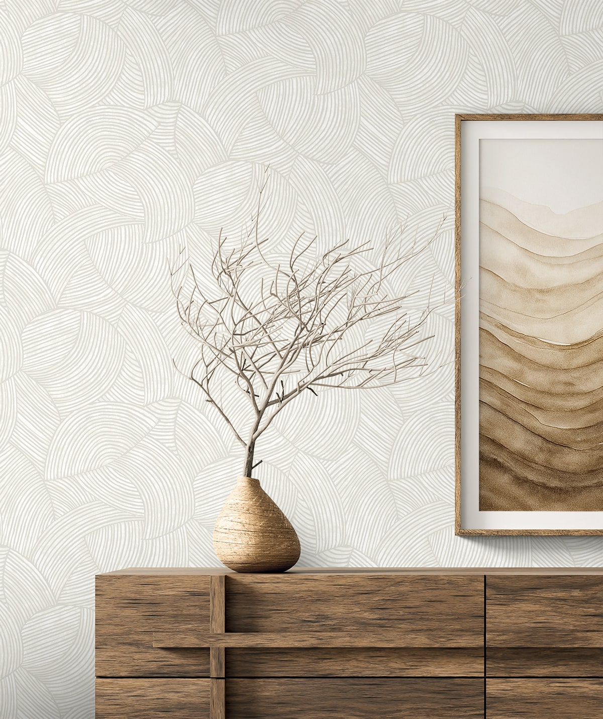 Stellara wallpaper in vanilla chai color - pattern number EL21005 - by Seabrook in the Neutral Elements collection