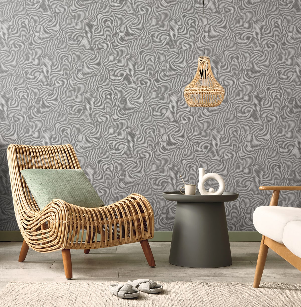 Stellara wallpaper in silver with glass beads color - pattern number EL21008 - by Seabrook in the Neutral Elements collection
