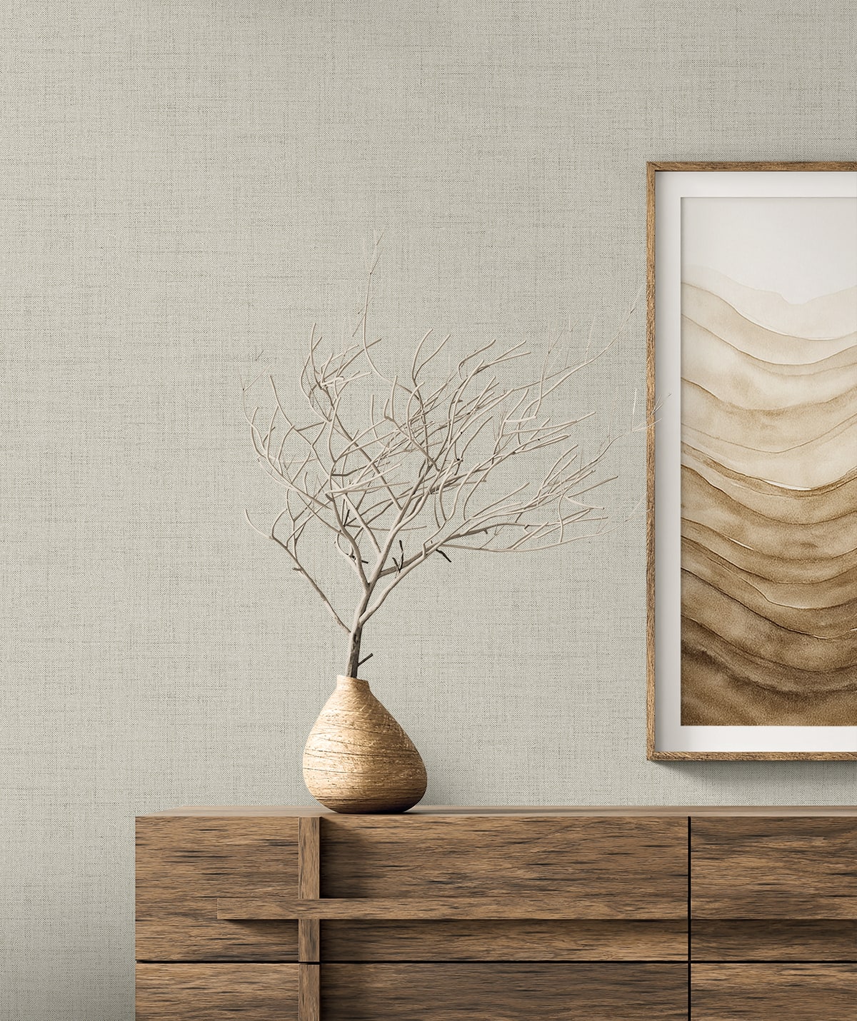 Vespia wallpaper in oyster color - pattern number EL21118 - by Seabrook in the Neutral Elements collection